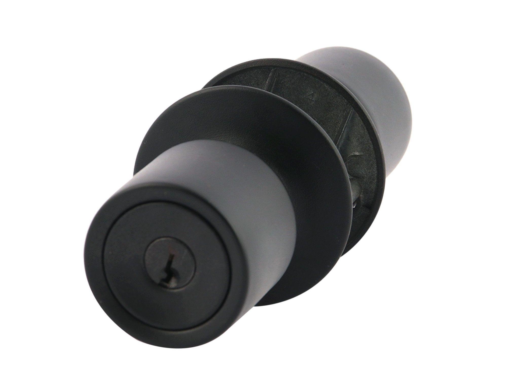 Cerradura pomo dormitorio/baño 4044+BN negro Scanavini-2