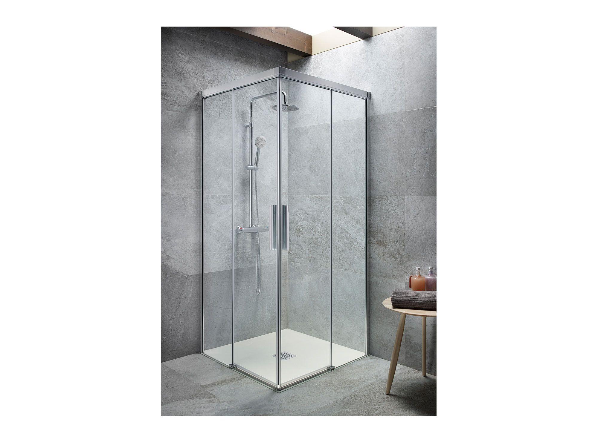 Mampara esquina corredera 80x80x198 cm Style Klipen-3