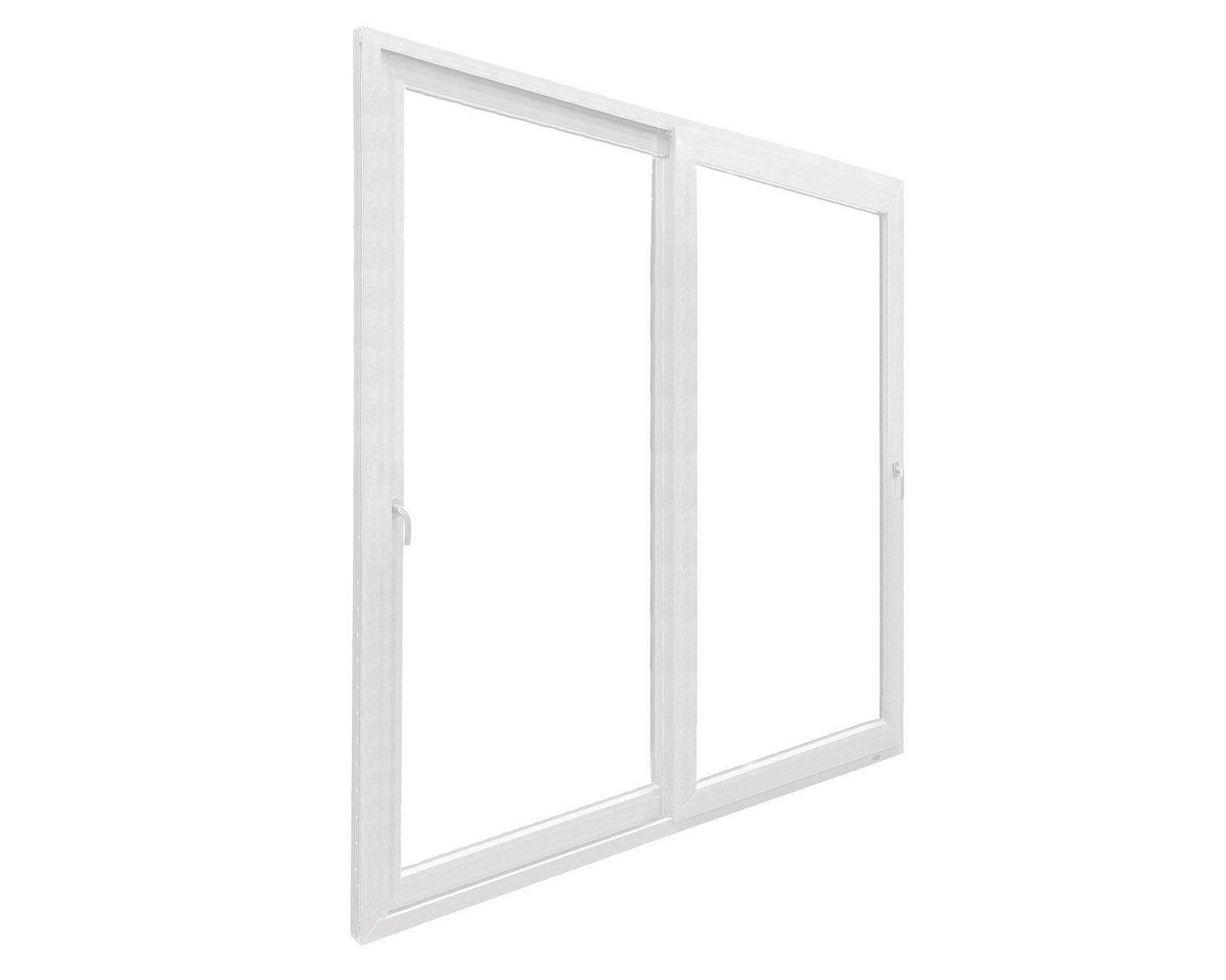 Ventana PVC 195x205 cm Termopanel Corredera Premium Blanca Crown Glass-1