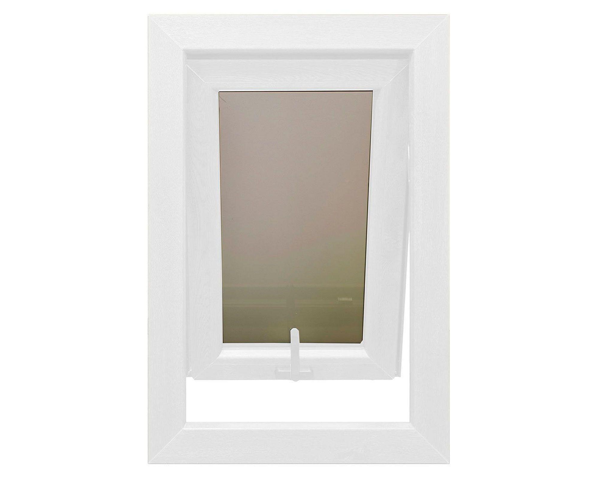 Ventana PVC 50x50 cm Termopanel Proyectante Premium Blanca Crown Glass-0