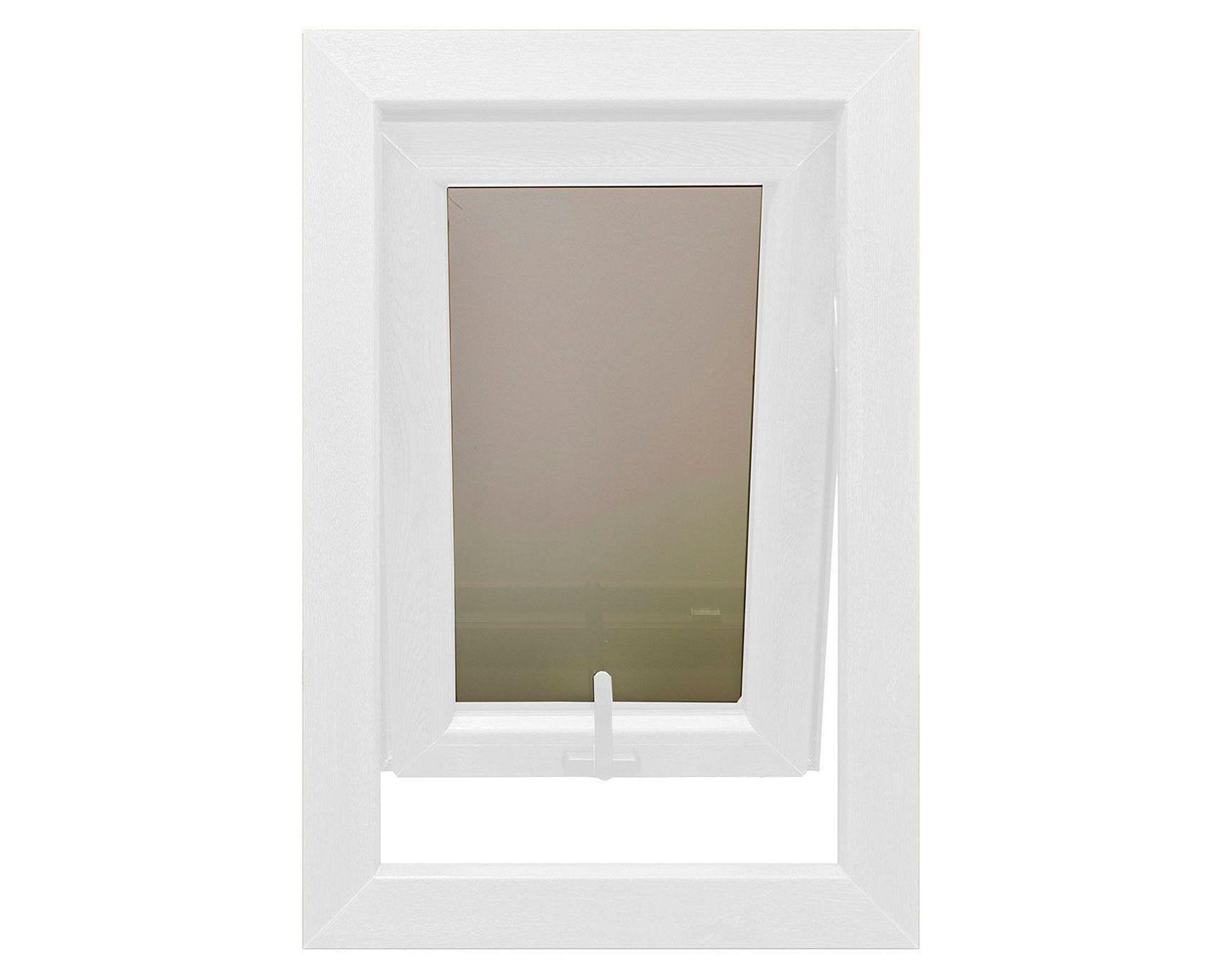 Ventana PVC 50x50 cm Termopanel Proyectante Premium Blanca Crown Glass-2