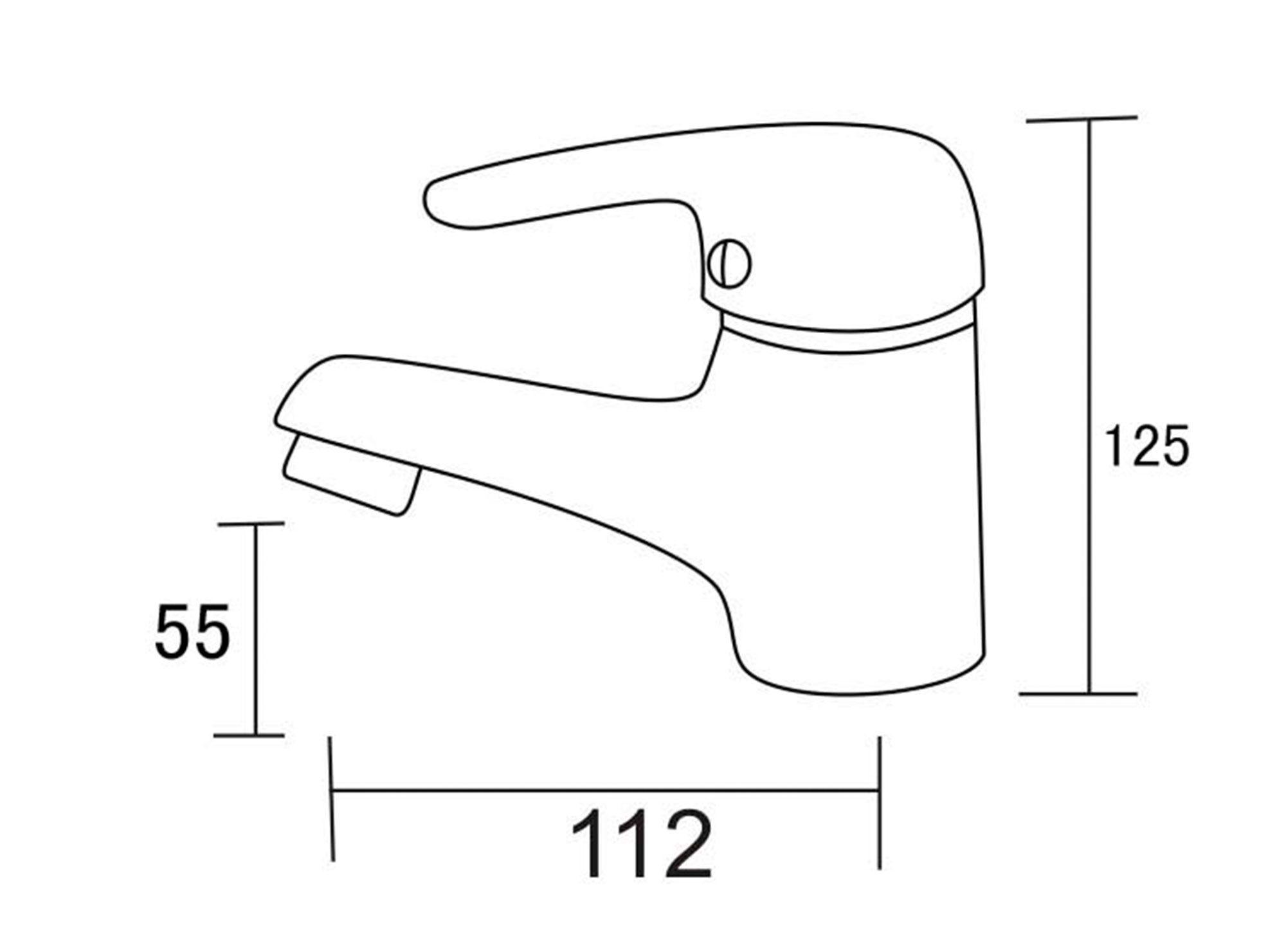 MONOMANDO LAVATORIO CROMADO MEMPHIS-2