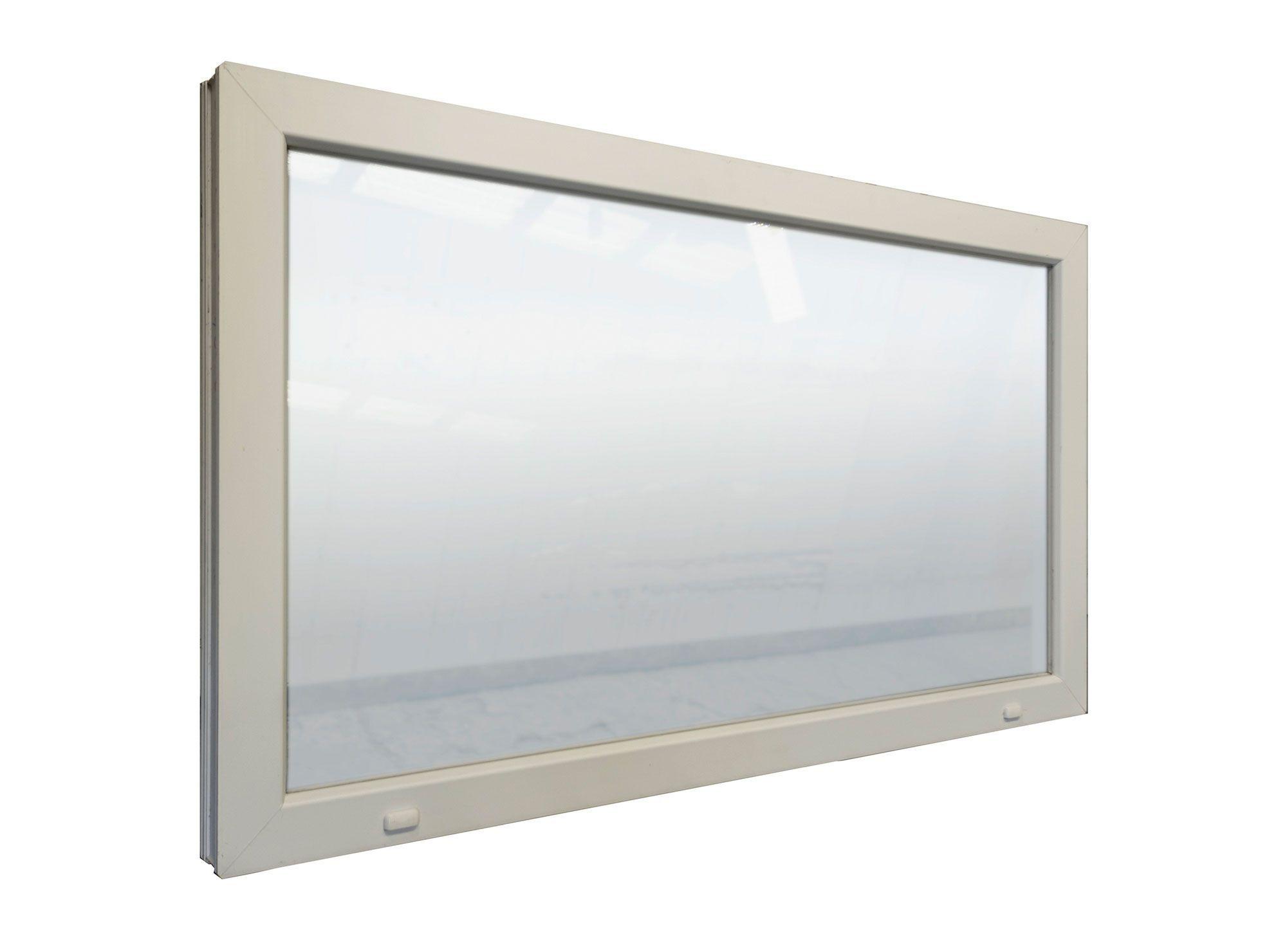 Ventana PVC 120X70 cm Termopanel Fija Premium Blanca Crown Glass-1