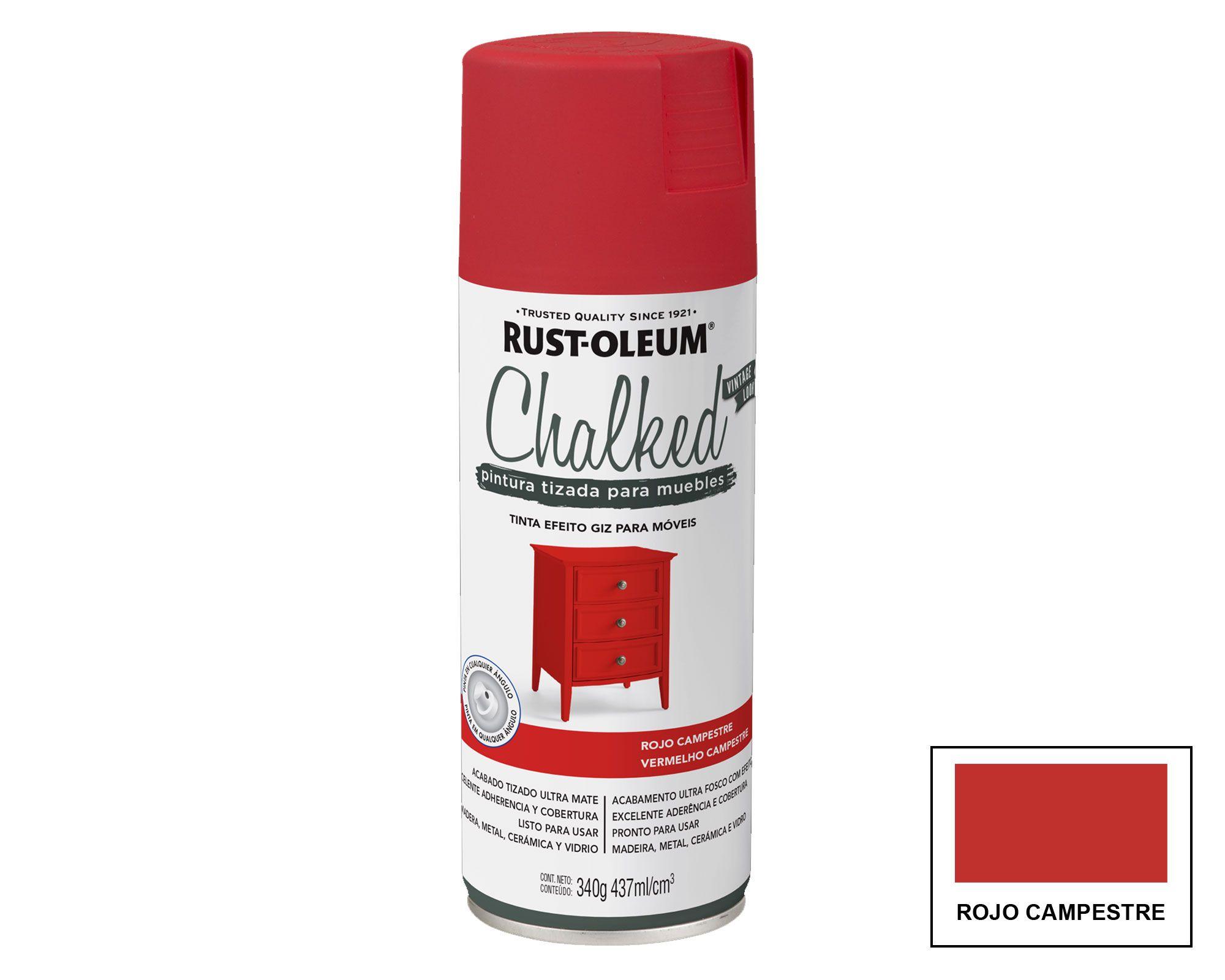 Pintura spray 437 ml Aero chalked rojo campestre mate Rust-Oleum-0