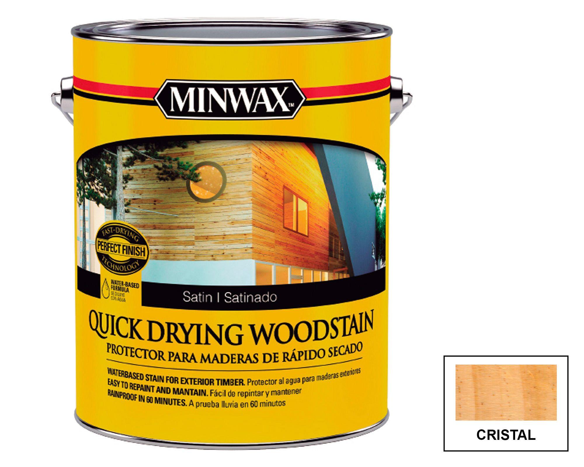 Protector de madera 1 galón Quick drying woodstain cristal satín Minwax-0