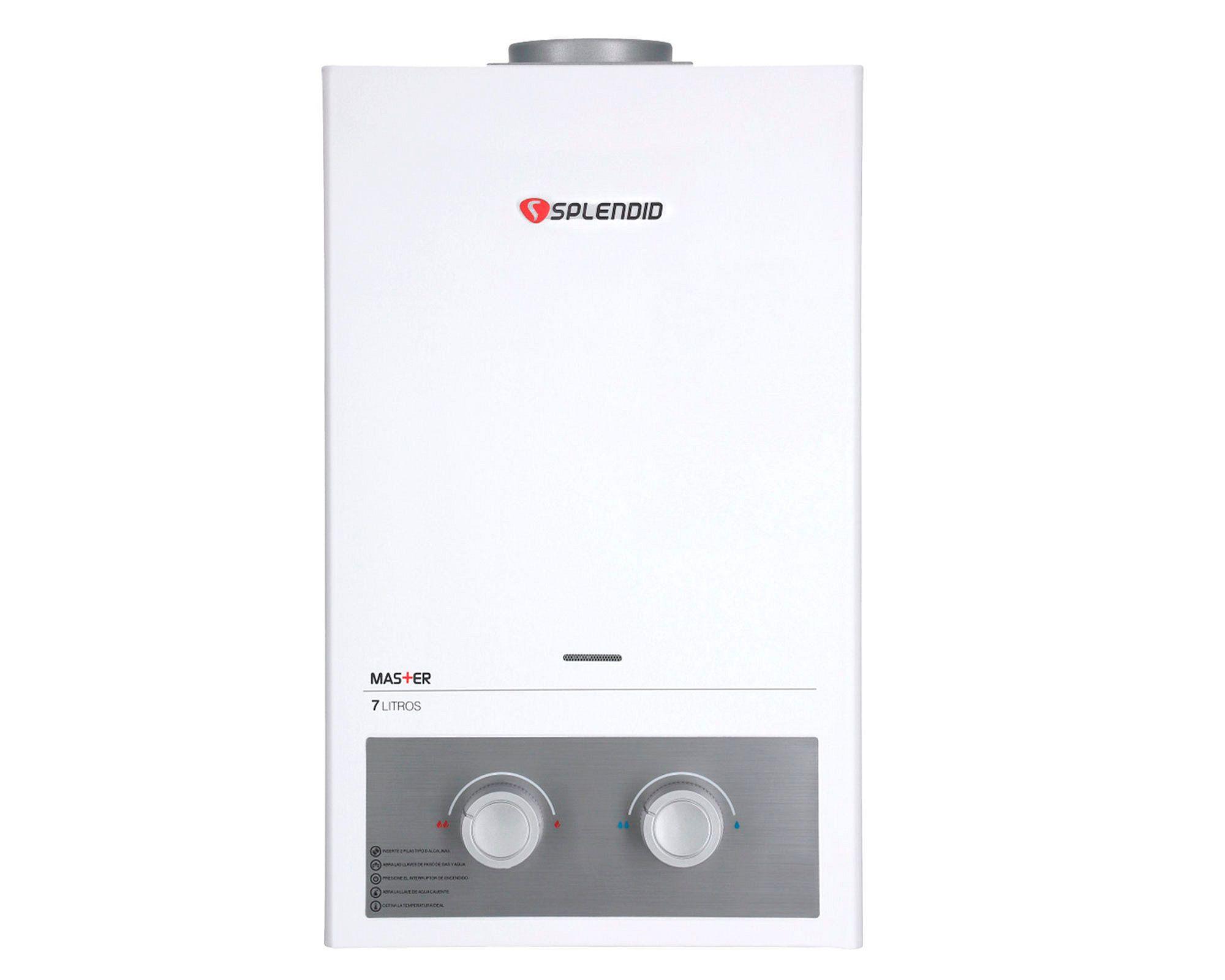 Calefont ionizado tiro natural 7 litros gas licuado MV SB 7 Splendid-0