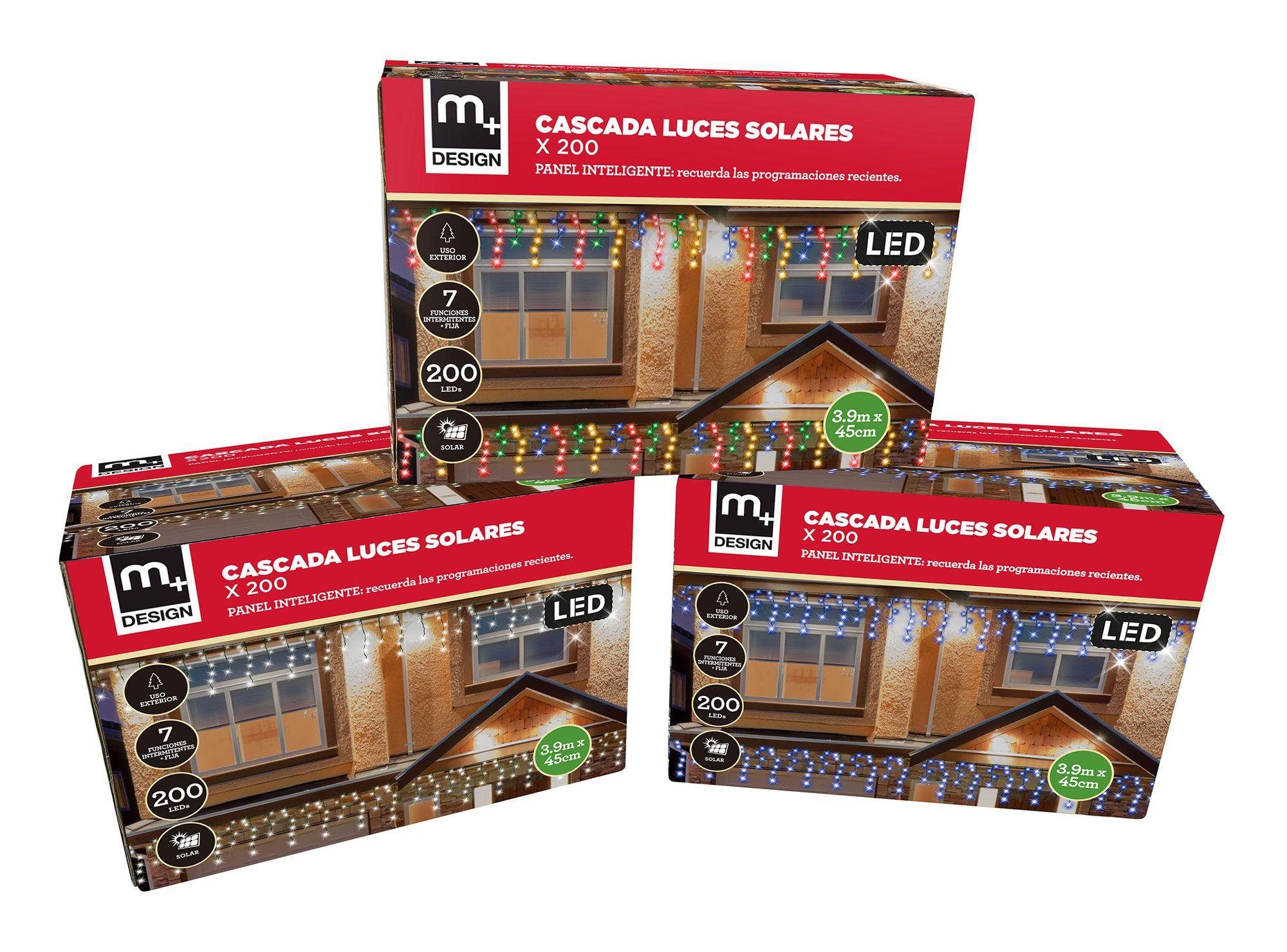 200 Luces de navidad solares LED cascada-2