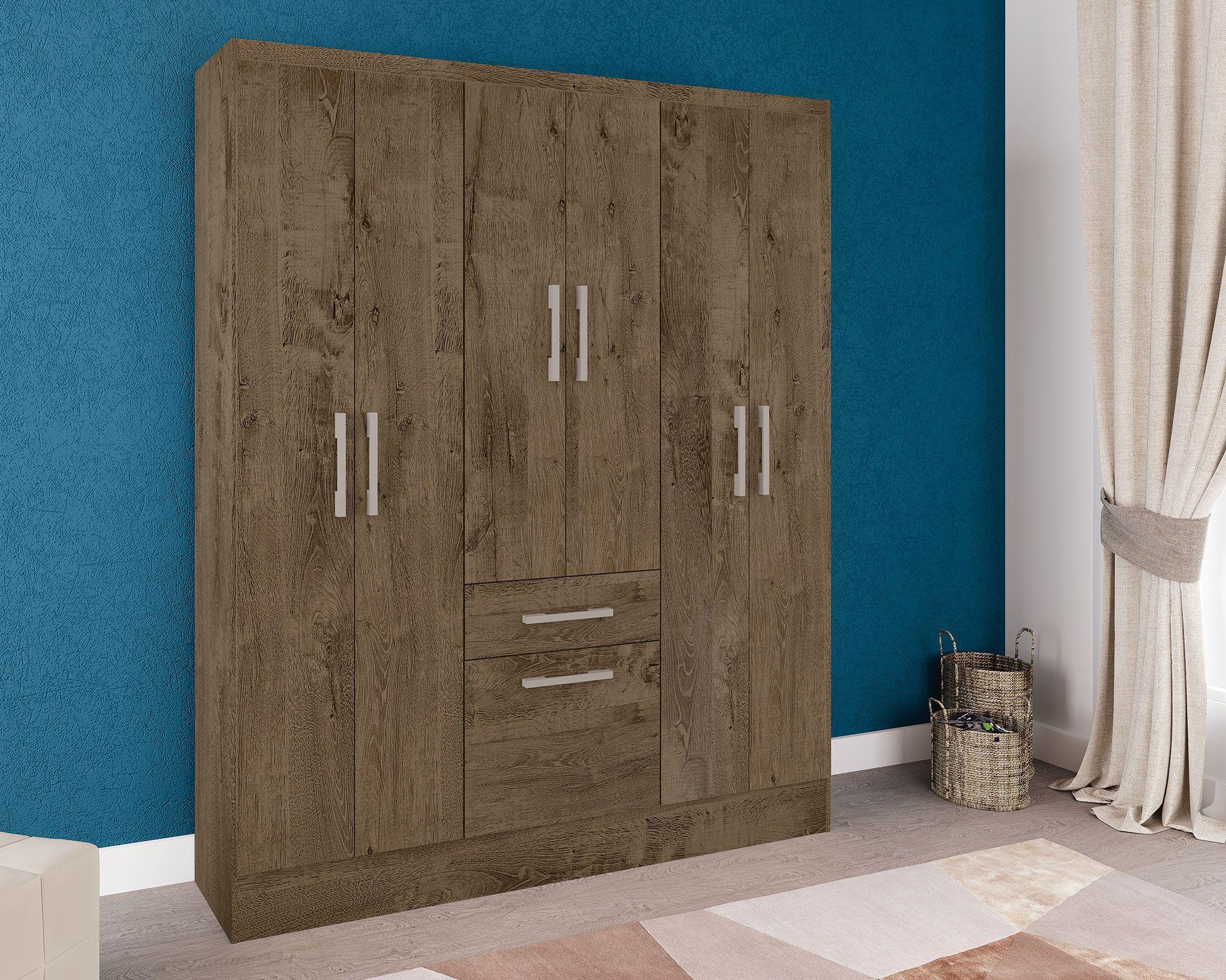 Clóset 6 puertas 1 cajón 1 zapatero moca M+Design-7