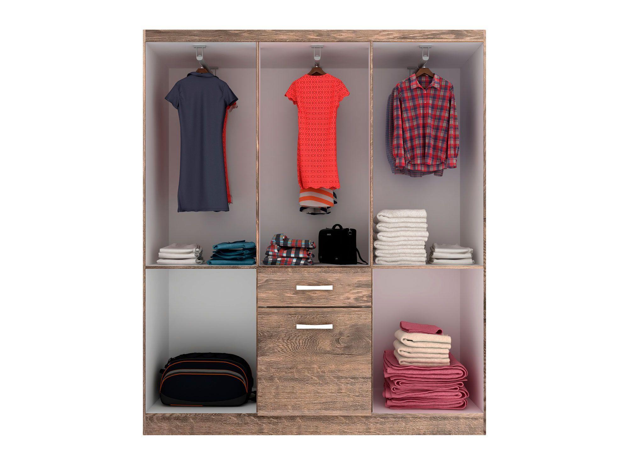 Clóset 6 puertas 1 cajón 1 zapatero moca M+Design-3