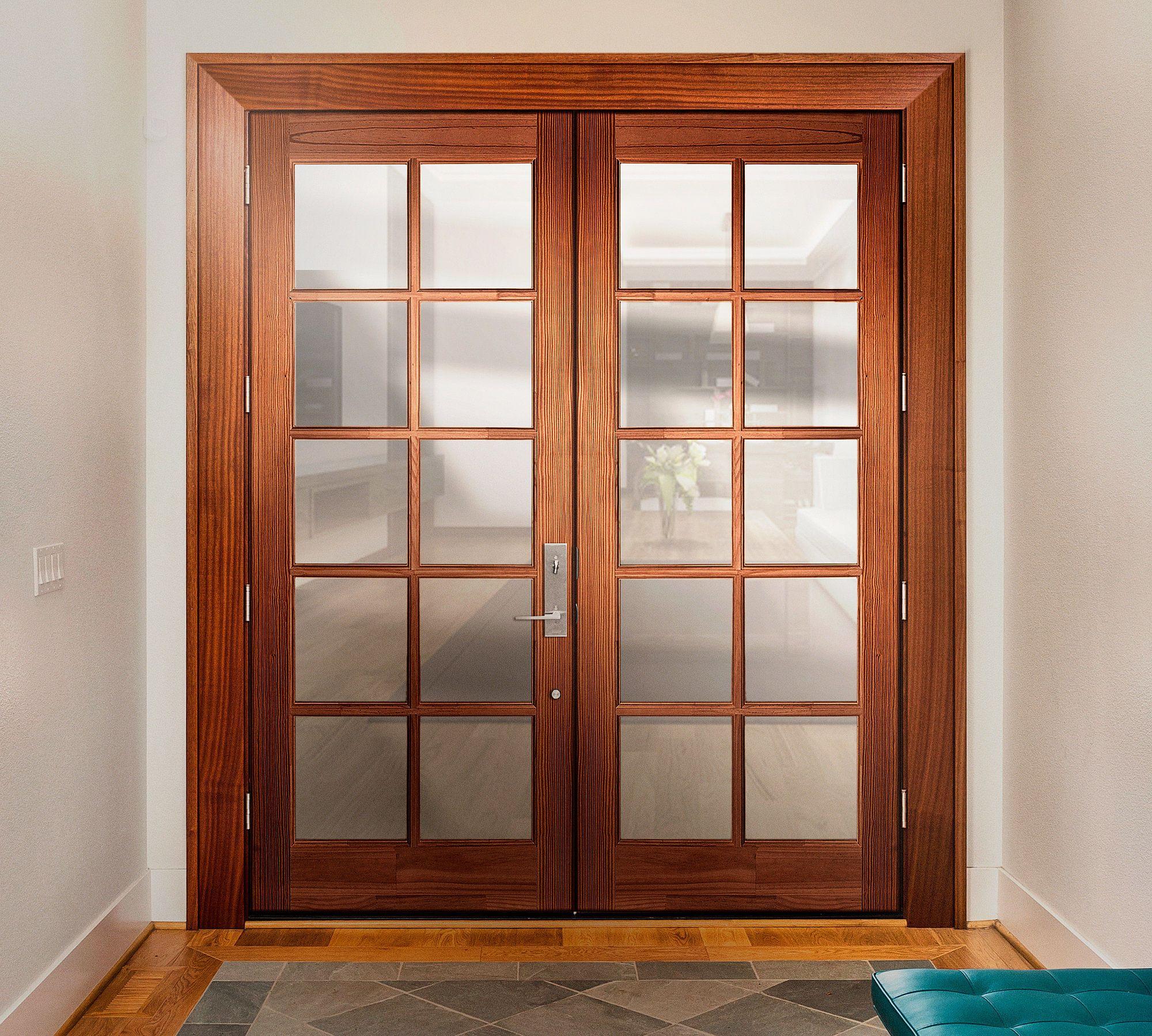 Puerta Pino Radiata Sevillana 60x240 cm 10 Vidrios Moldupanel-0