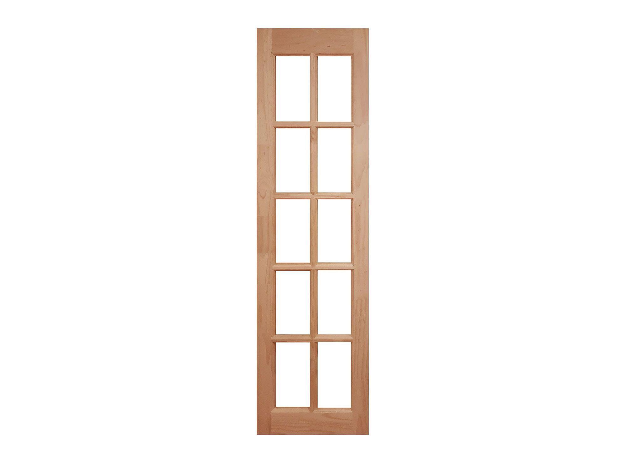 Mampara Pino Radiata Sevillana 50x210 cm 10 Vidrios Moldupanel-1