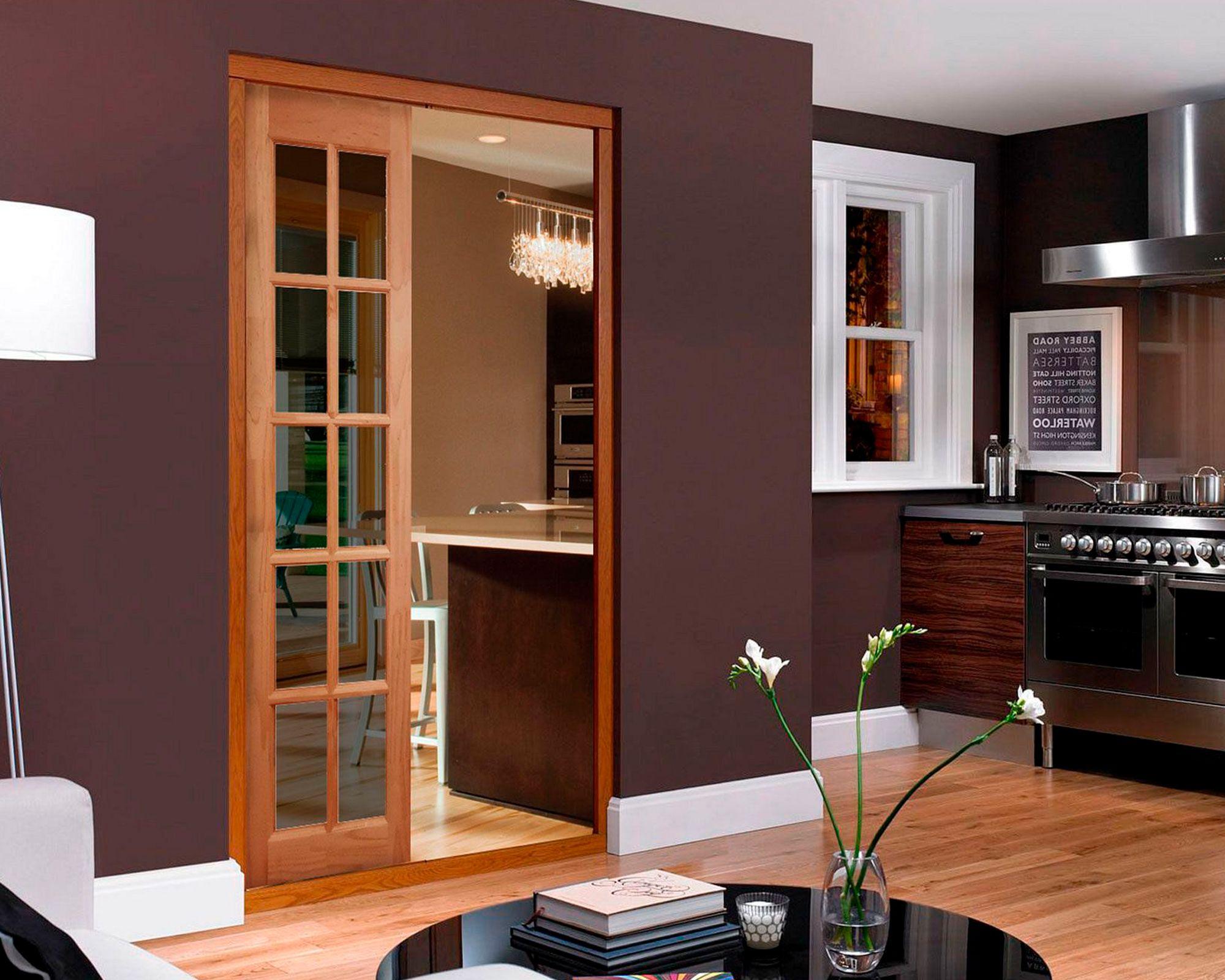 Mampara Pino Radiata Sevillana 60x230 cm 10 Vidrios Moldupanel-0