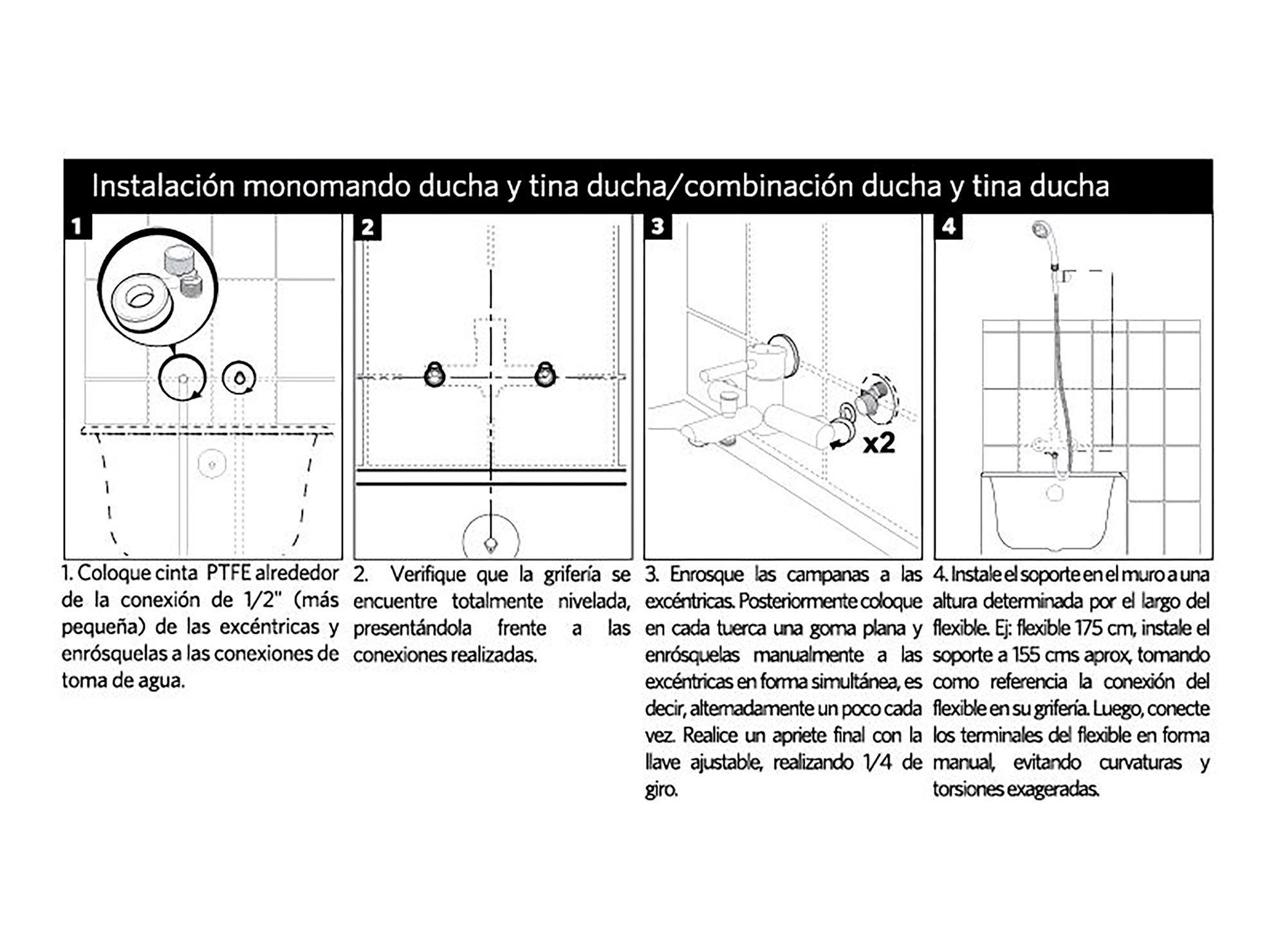Combinación tina ducha Marsella dorado Stretto-3