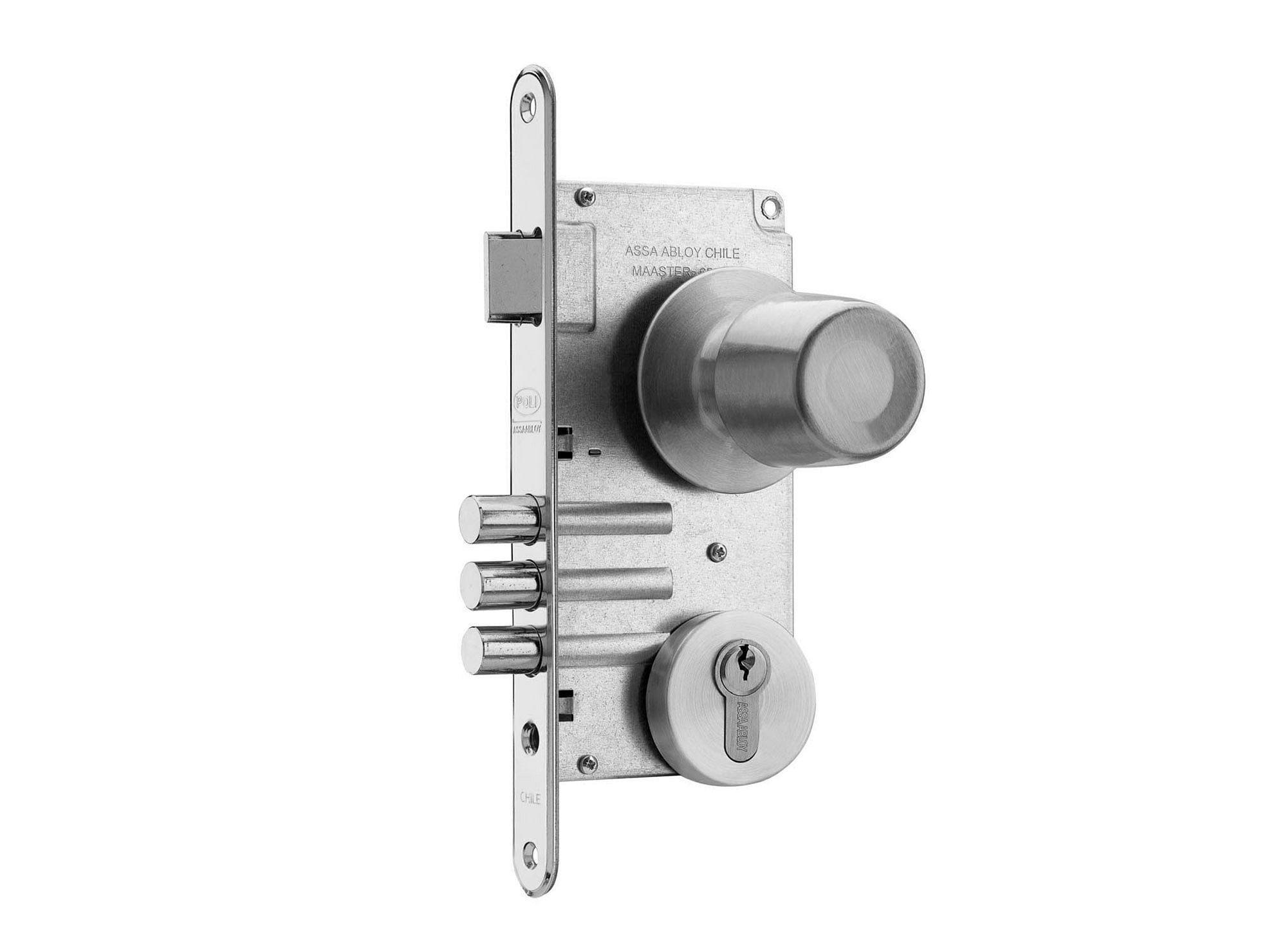 Cerradura embutir pomo acceso inoxidable Poli-0