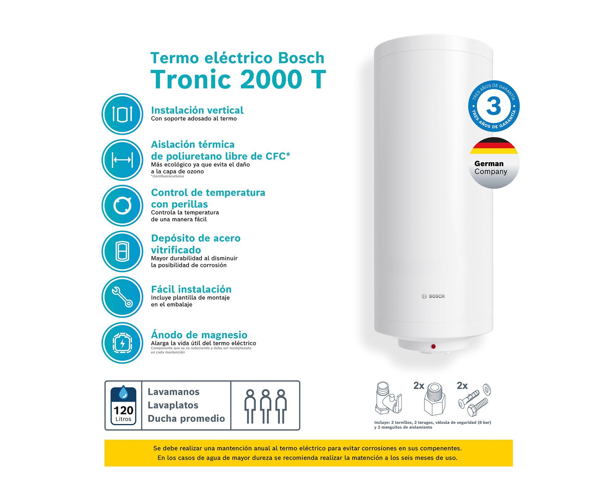 Termo eléctrico 120 litros Tronic 2000T blanco-2
