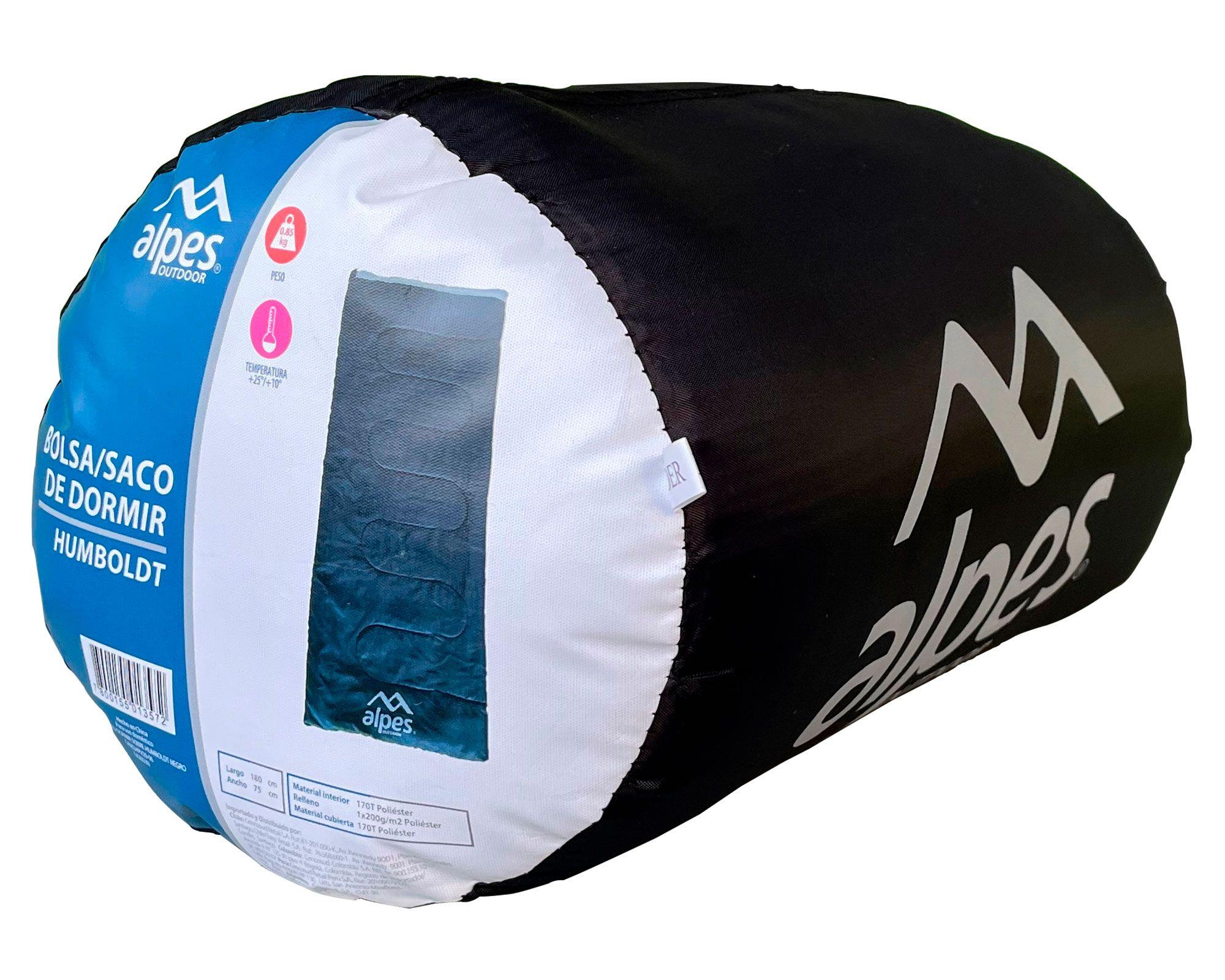 Saco dormir 0,85 kg 20/3°C Humboldt negro Alpes-4