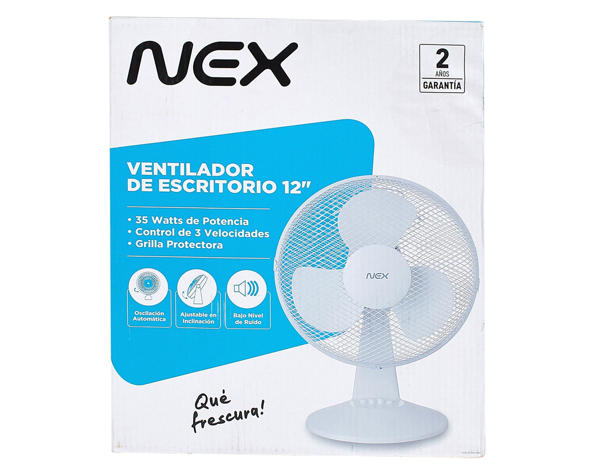 Ventilador de mesa 12'' blanco Nex-3