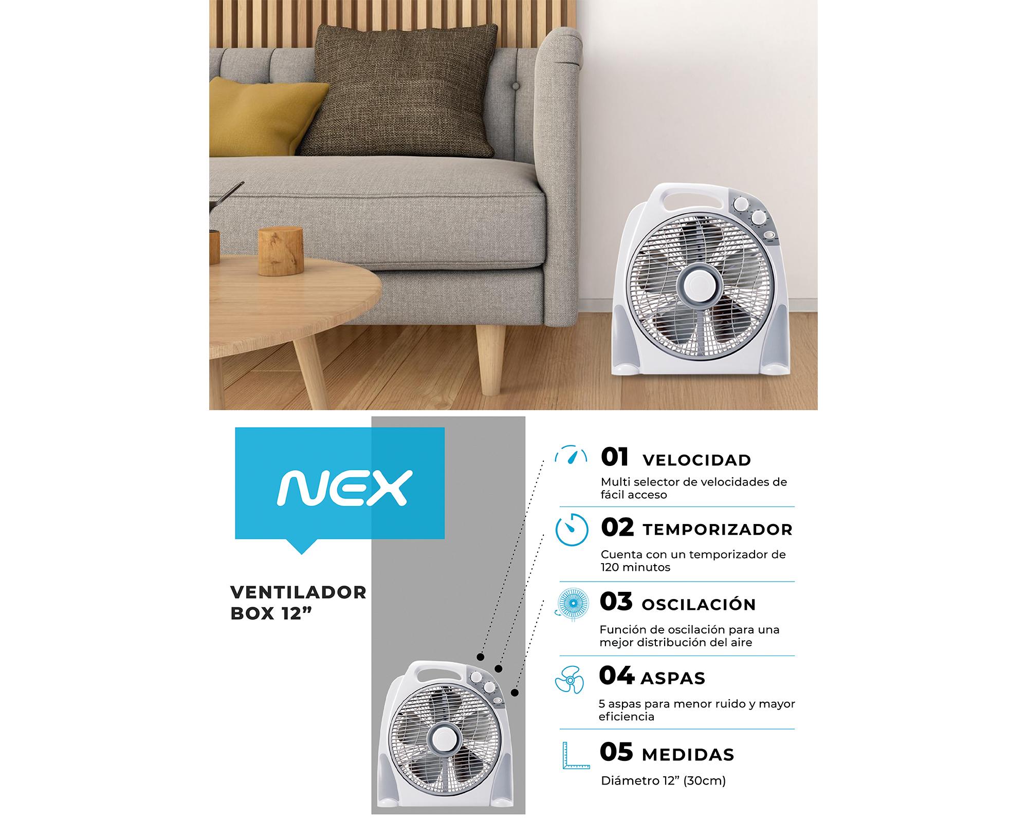 Ventilador Box 12'' blanco Nex.-6