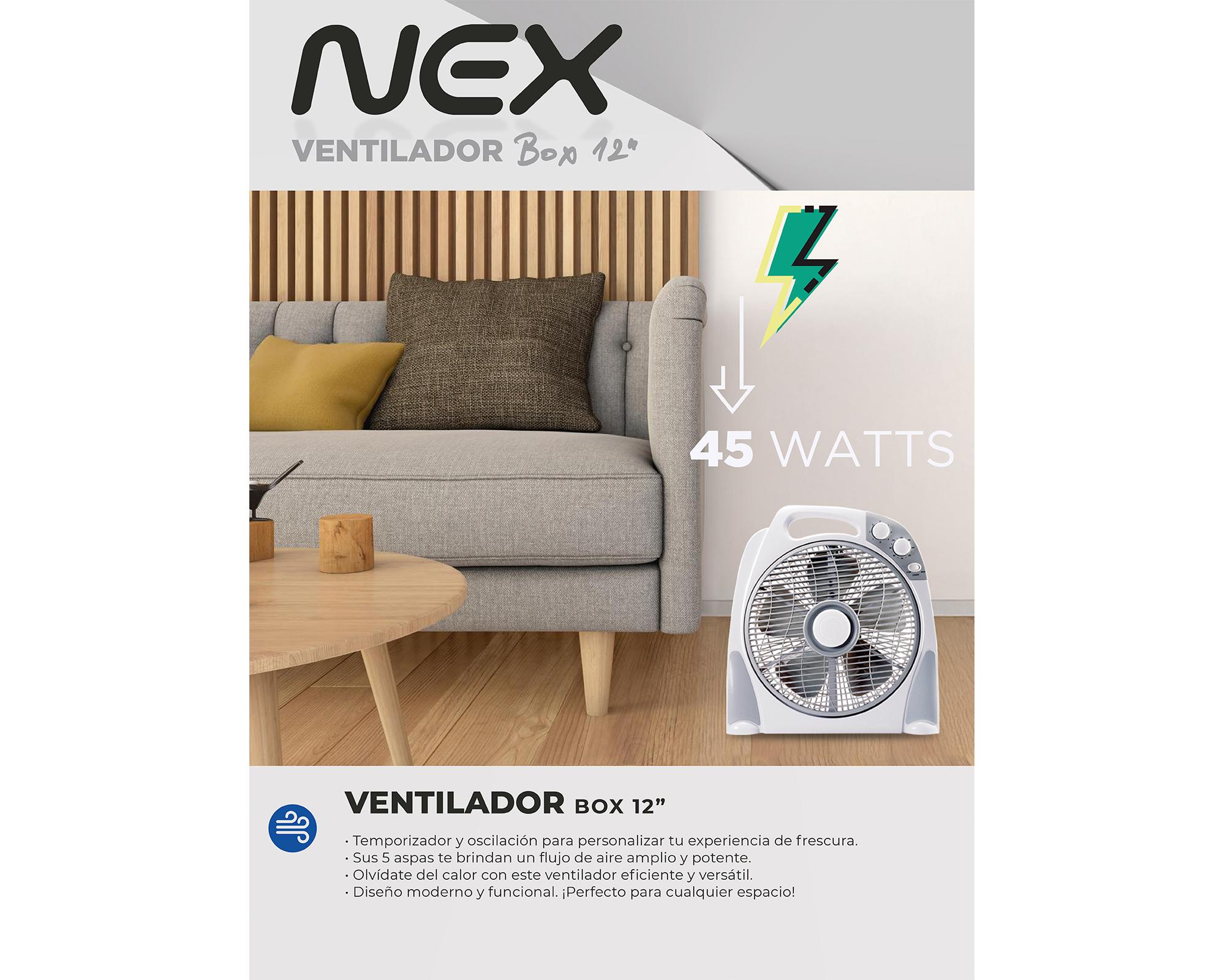 Ventilador Box 12'' blanco Nex.-5
