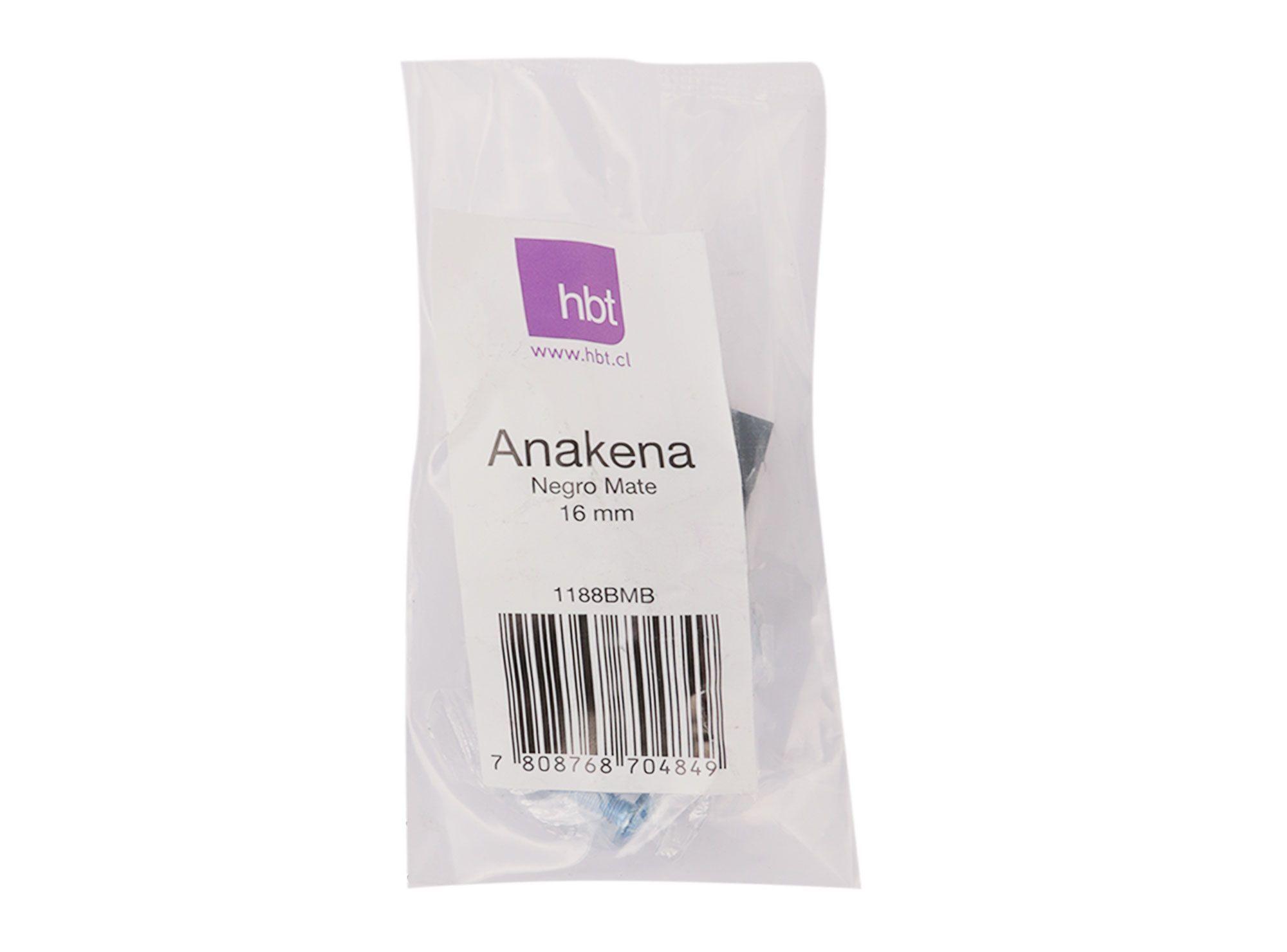 Perilla 16 mm Anakena negro mate hbt-1