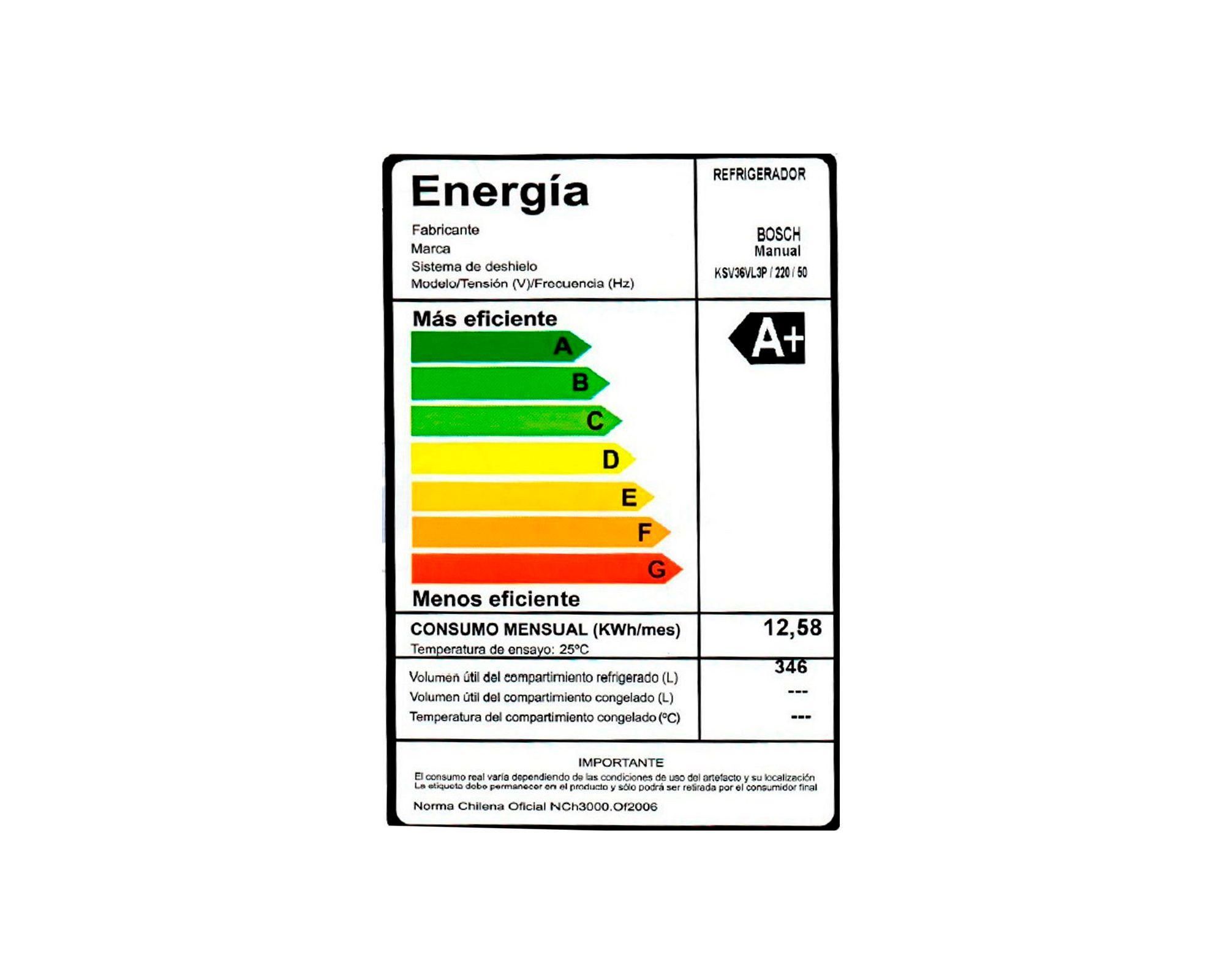 Refrigerador frío directo 346 litros KSV36VL3P Bosch-8