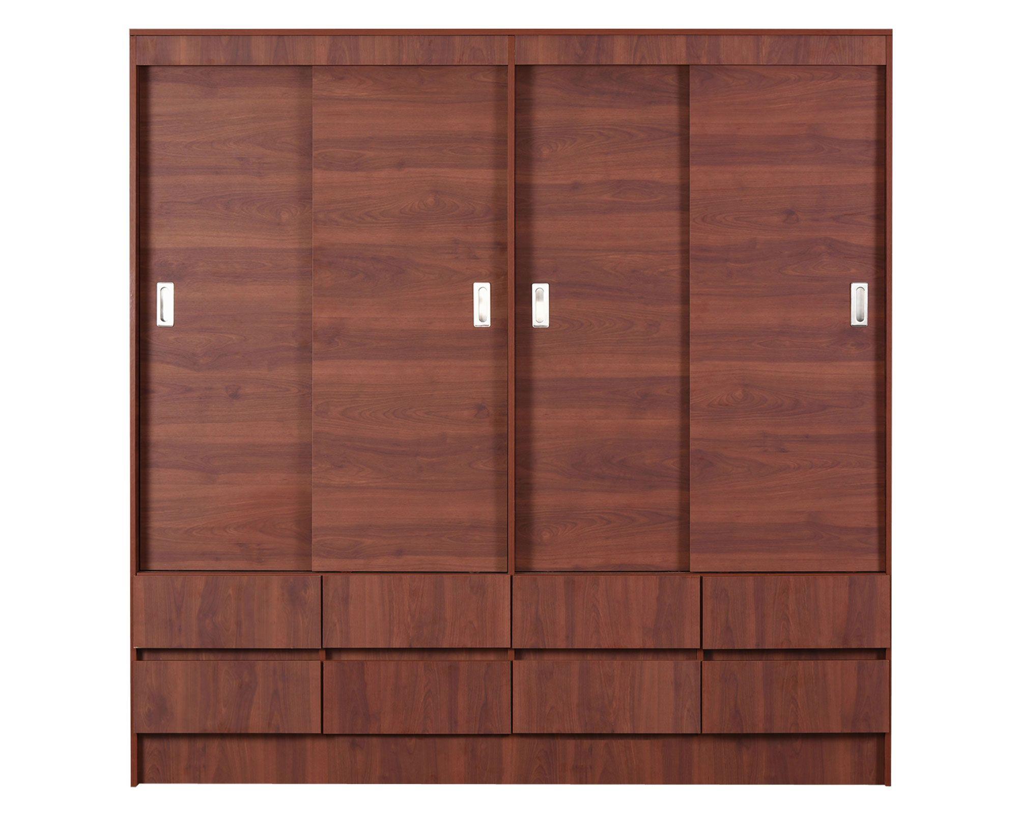 Clóset 4 puertas 8 cajones Maule cerezo Cic-0