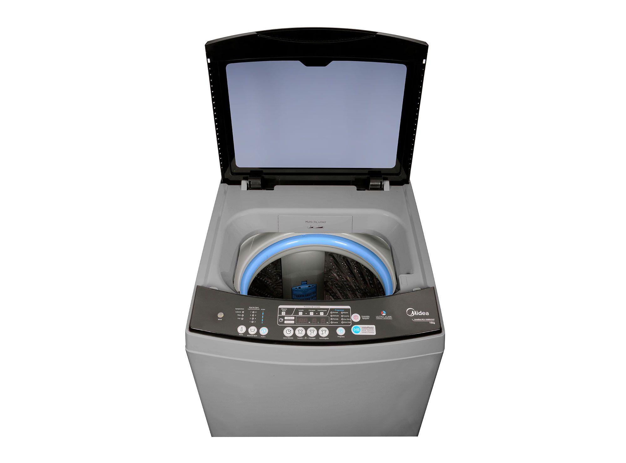 Lavadora carga superior 14 kg Ultra cube 3G plus soft gris Midea-4