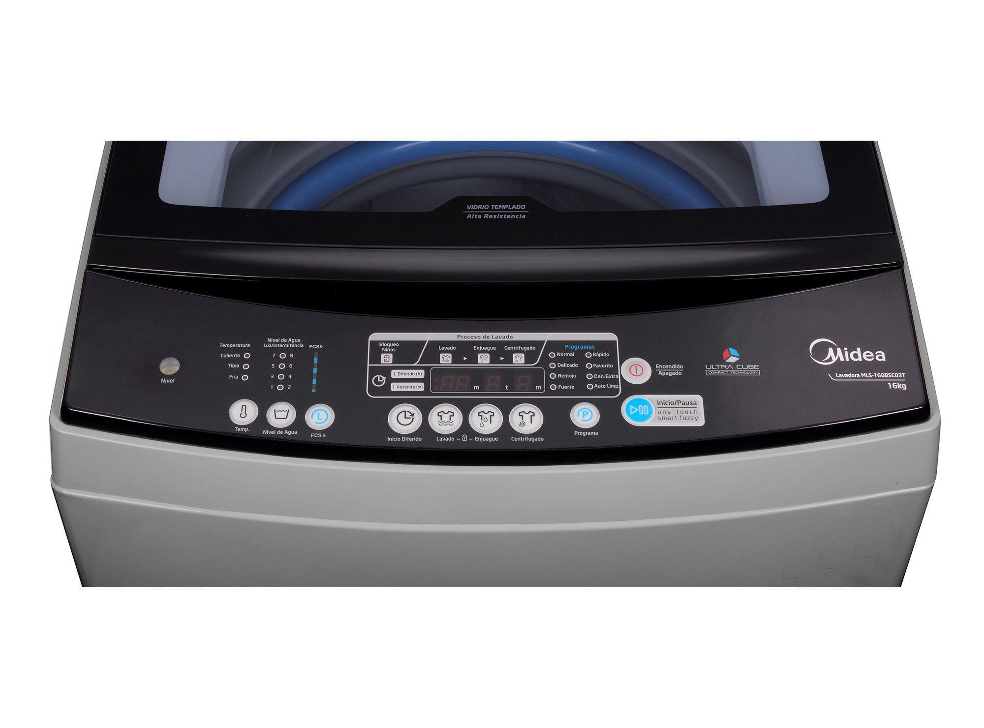 Lavadora carga superior 14 kg Ultra cube 3G plus soft gris Midea-6