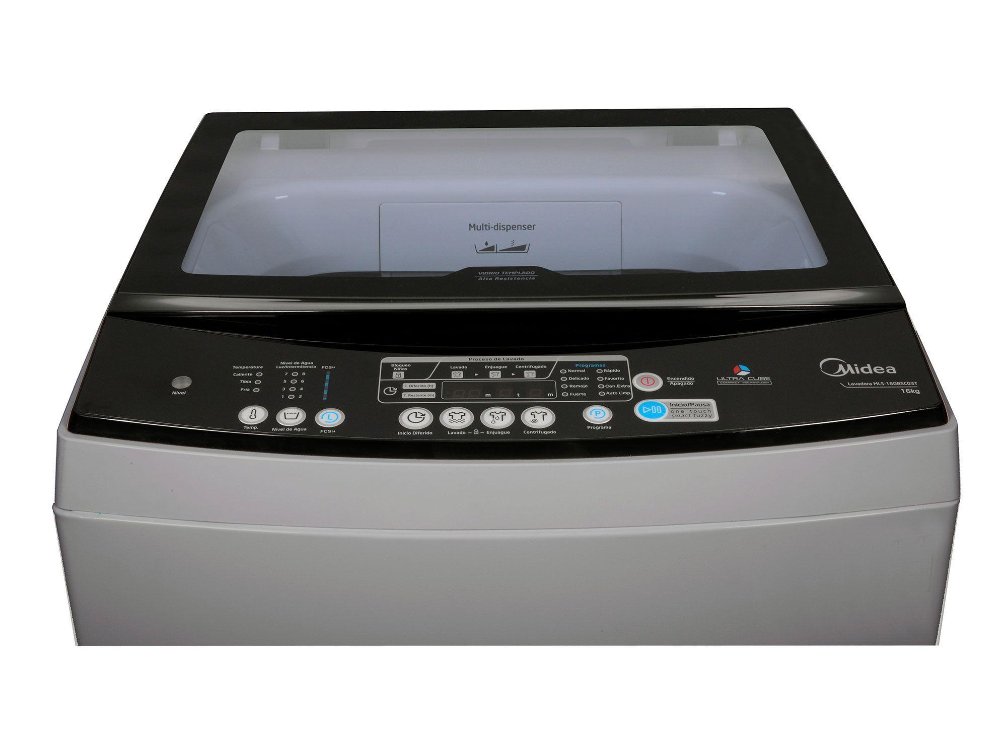 Lavadora carga superior 14 kg Ultra cube 3G plus soft gris Midea-5