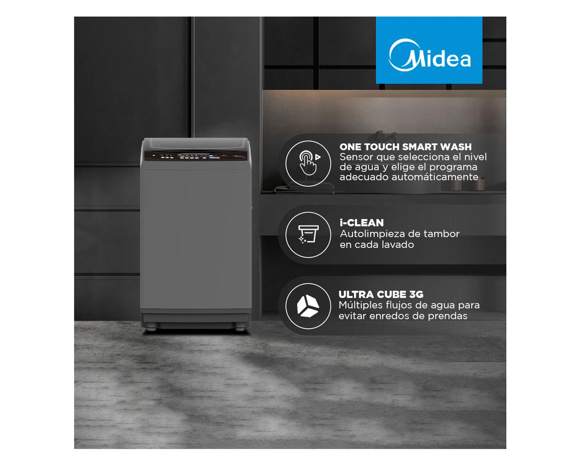 Lavadora carga superior 16 kg MLS-160GSC03T gris Midea-4
