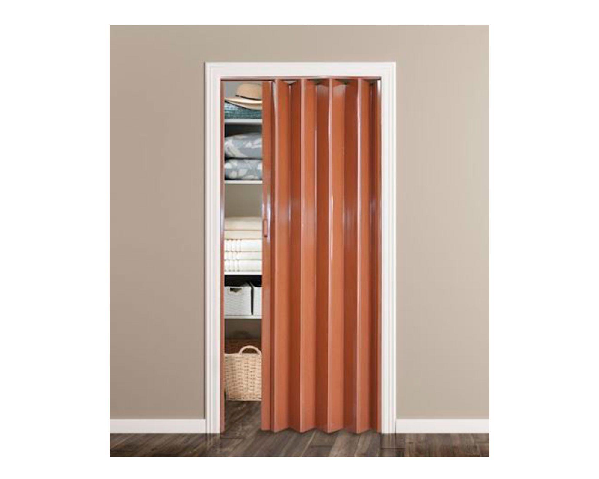 Puerta Plegable Lisa PVC Café claro 120x200 cm Baldara-0