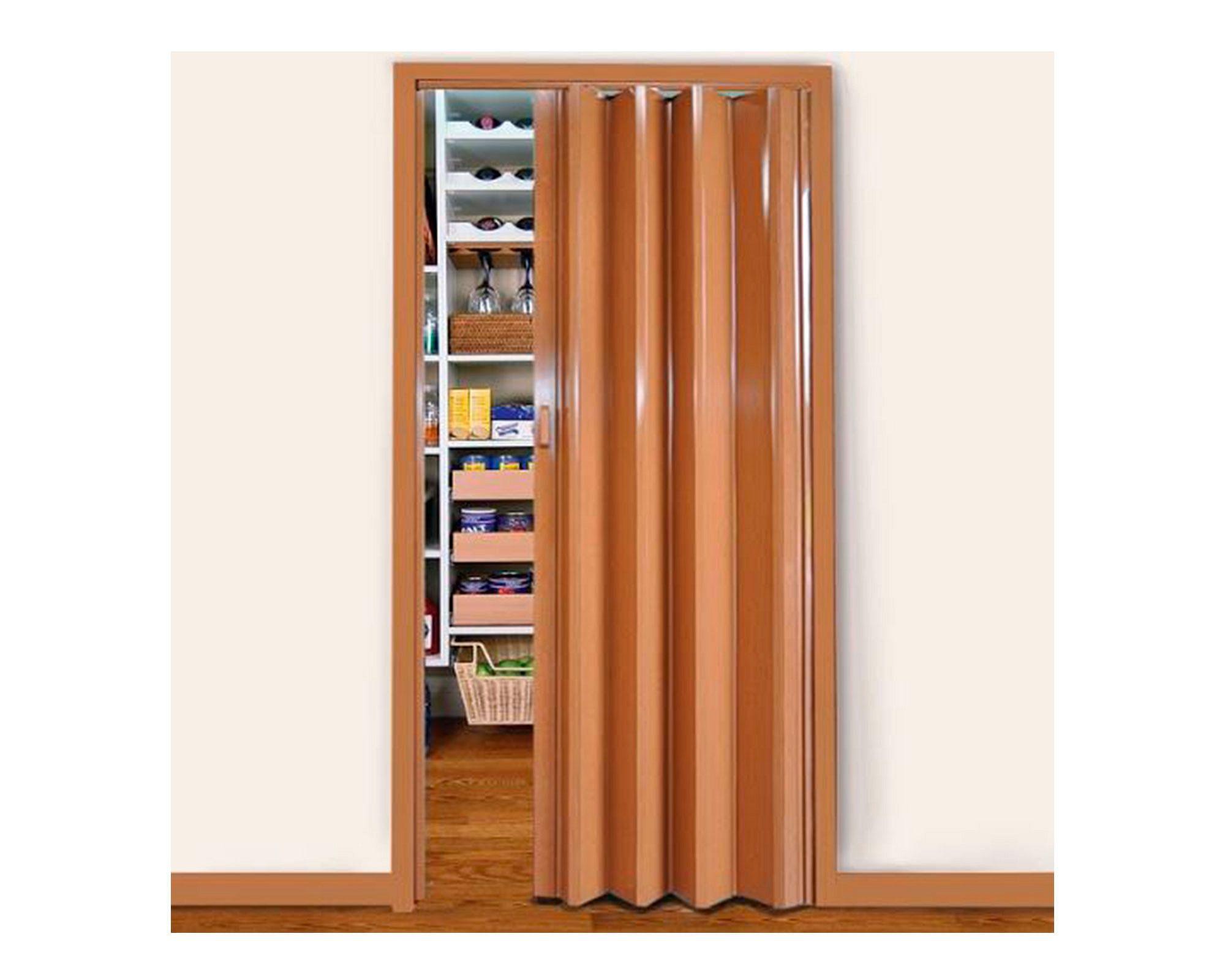Puerta Plegable Lisa PVC Café claro 70x200 cm Baldara-2