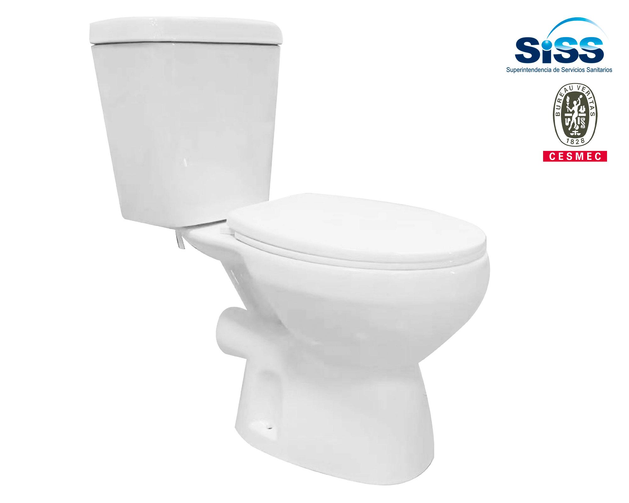 Sanitario 18 cm asiento cierre suave Aure blanco 2 piezas-0
