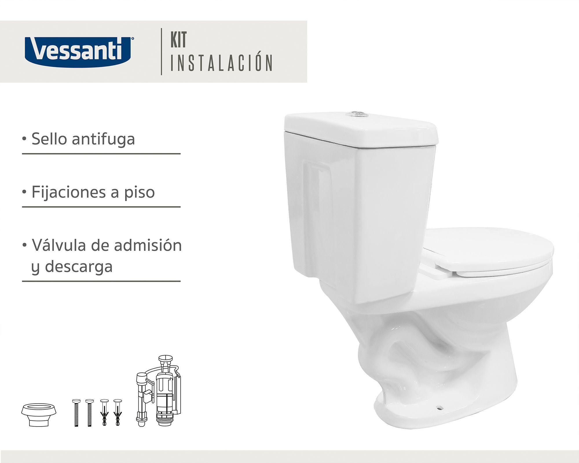 Sanitario 30 cm dual flush asiento cierre suave Agne 2 piezas-4