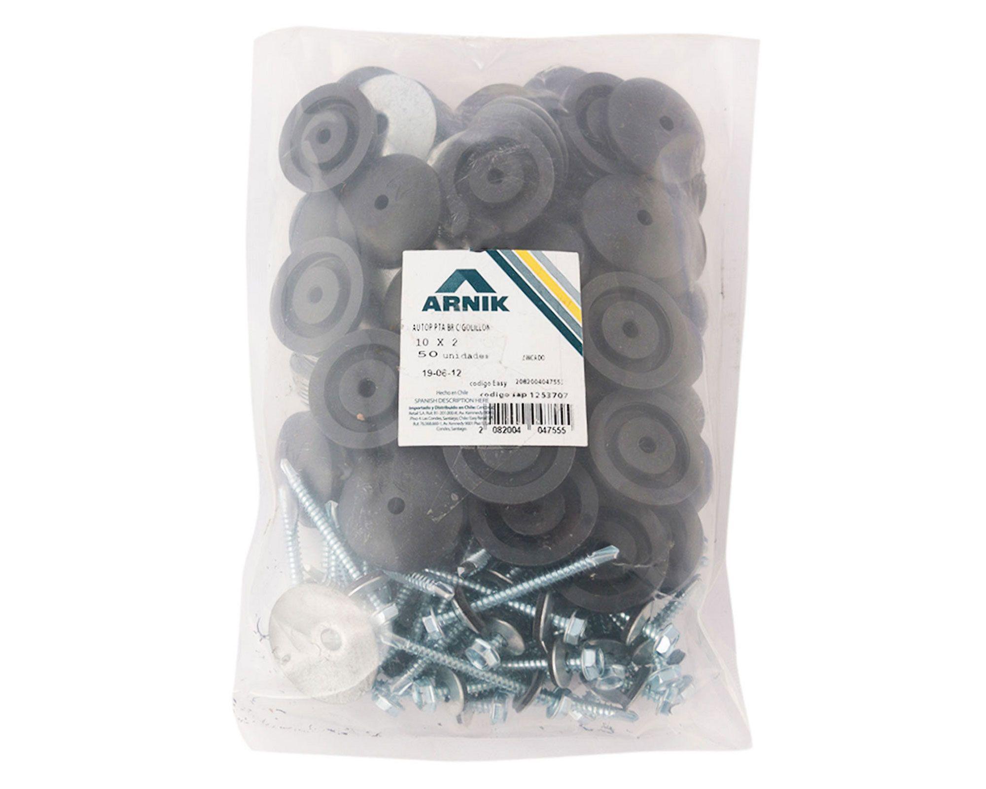 Autoperforante punta broca con golillón 10 mm 2'' 50 unidades Arnik-3