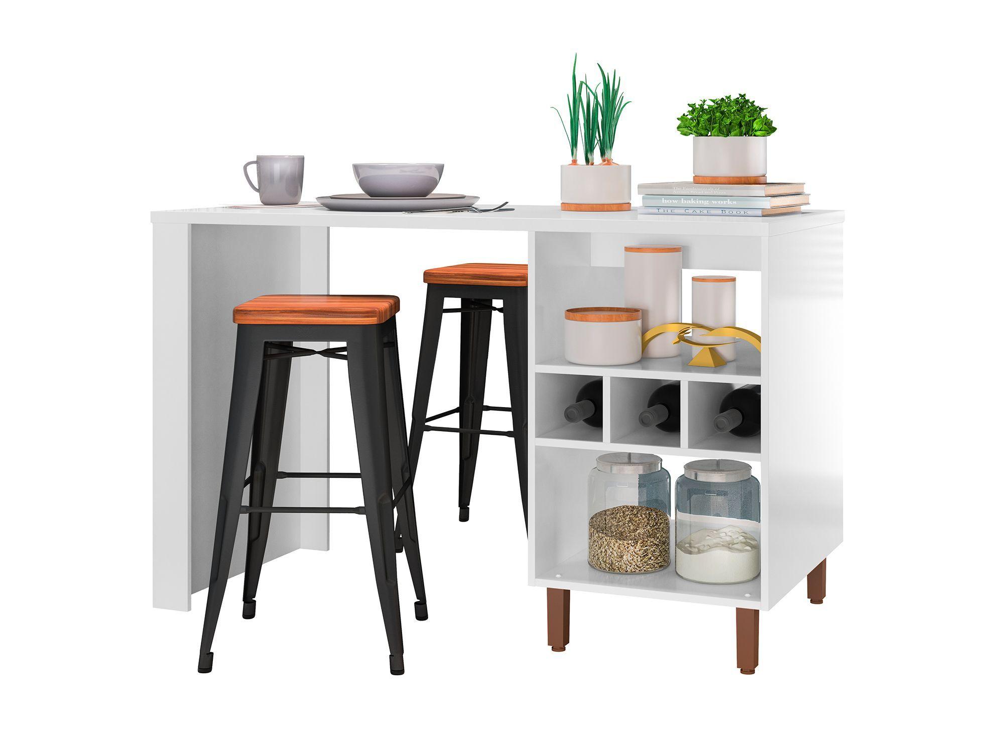 Mesa de cocina Isla terra blanco-3