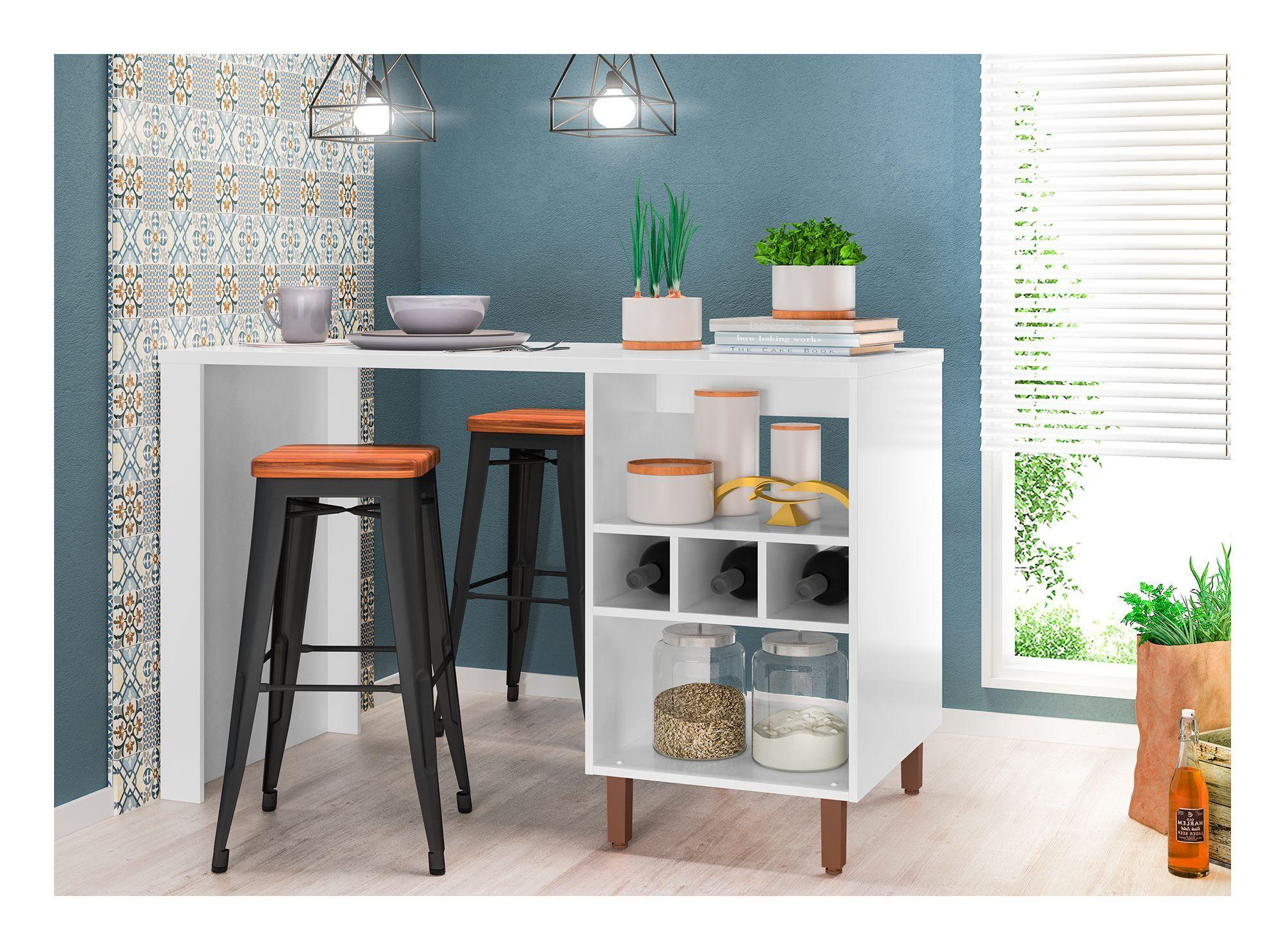 Mesa de cocina Isla terra blanco-4