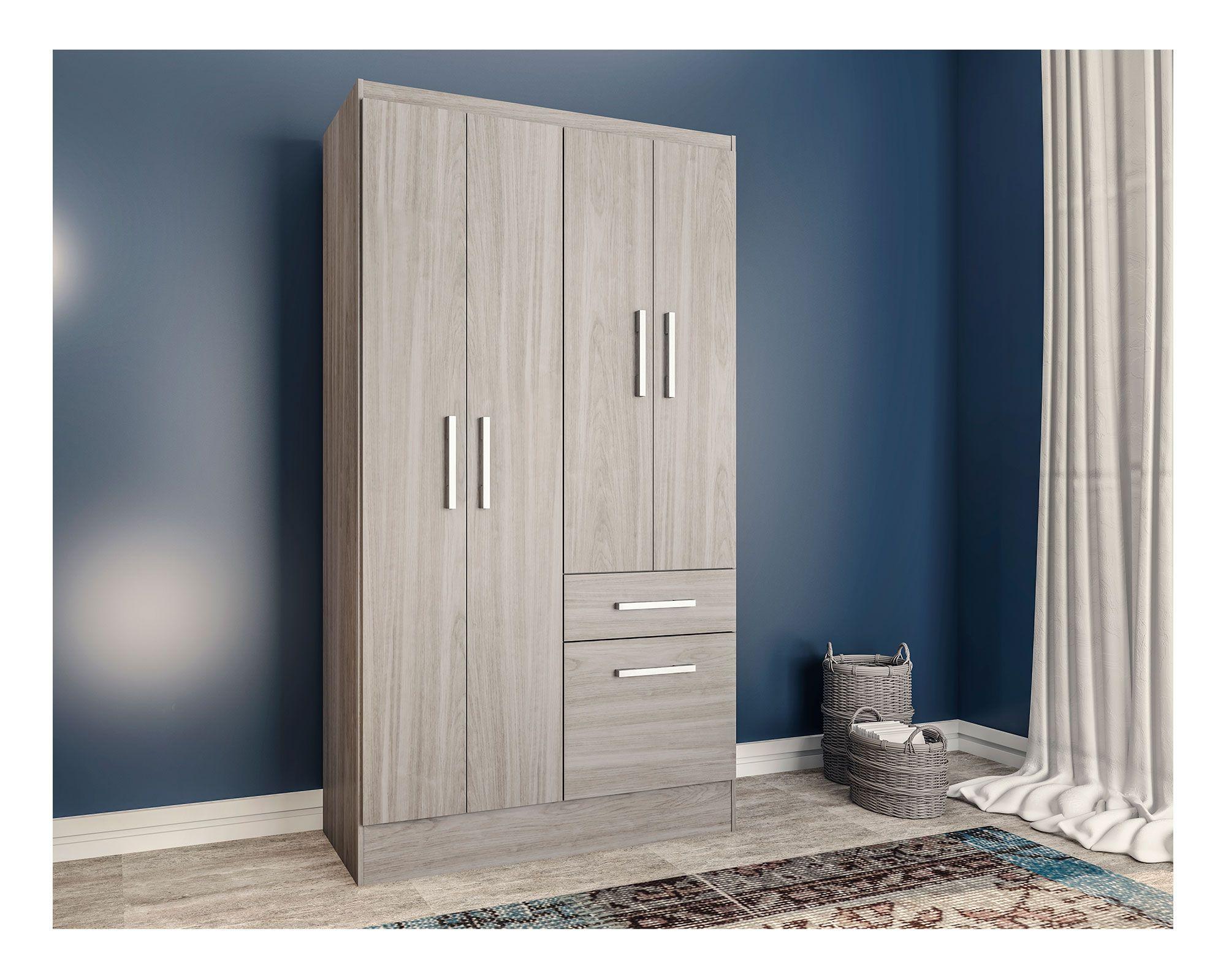 Clóset 4 puertas 1 cajón 1 zapatero crema M+Design-2