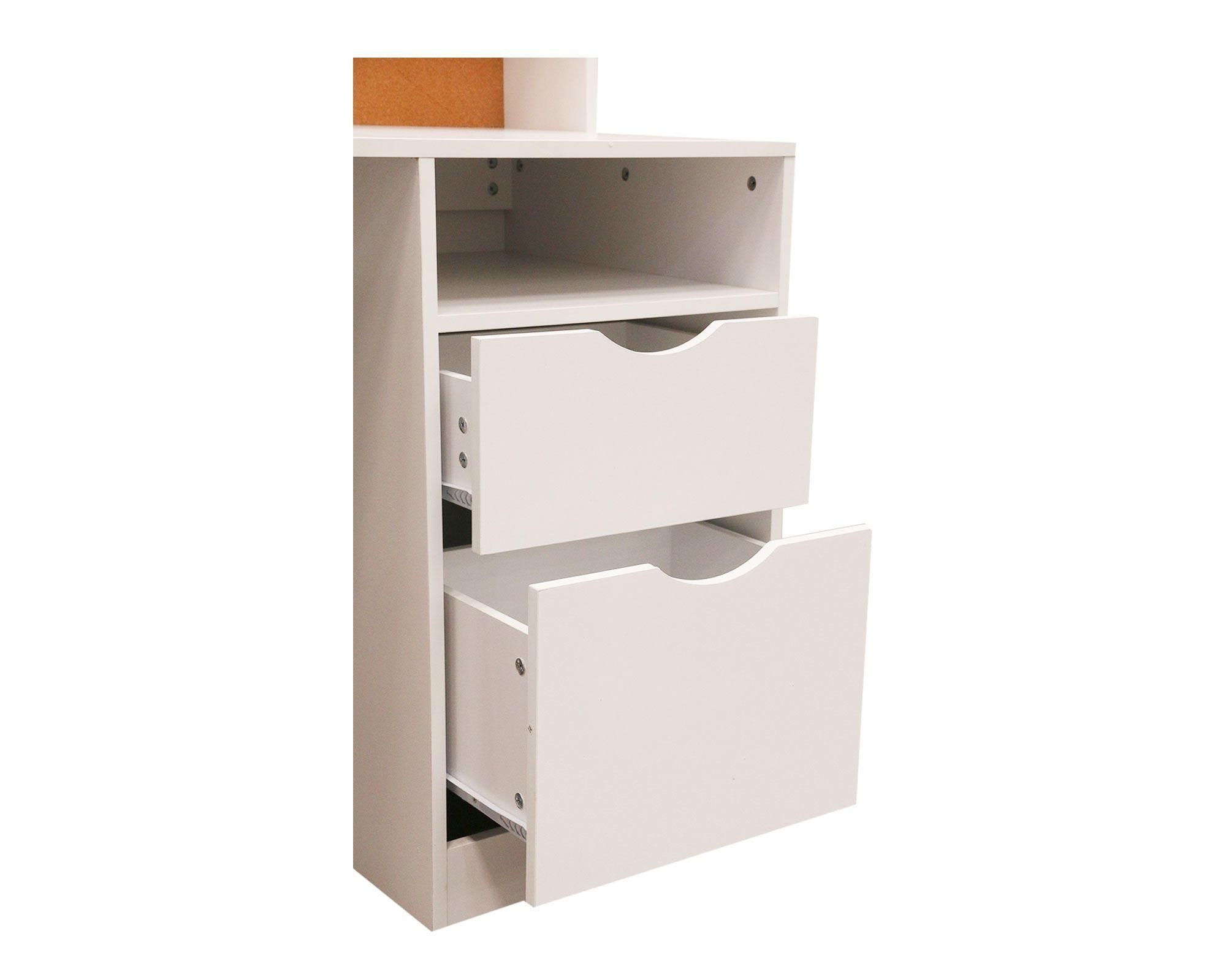 Centro trabajo 2 cajones blanco corcho M+Design-2