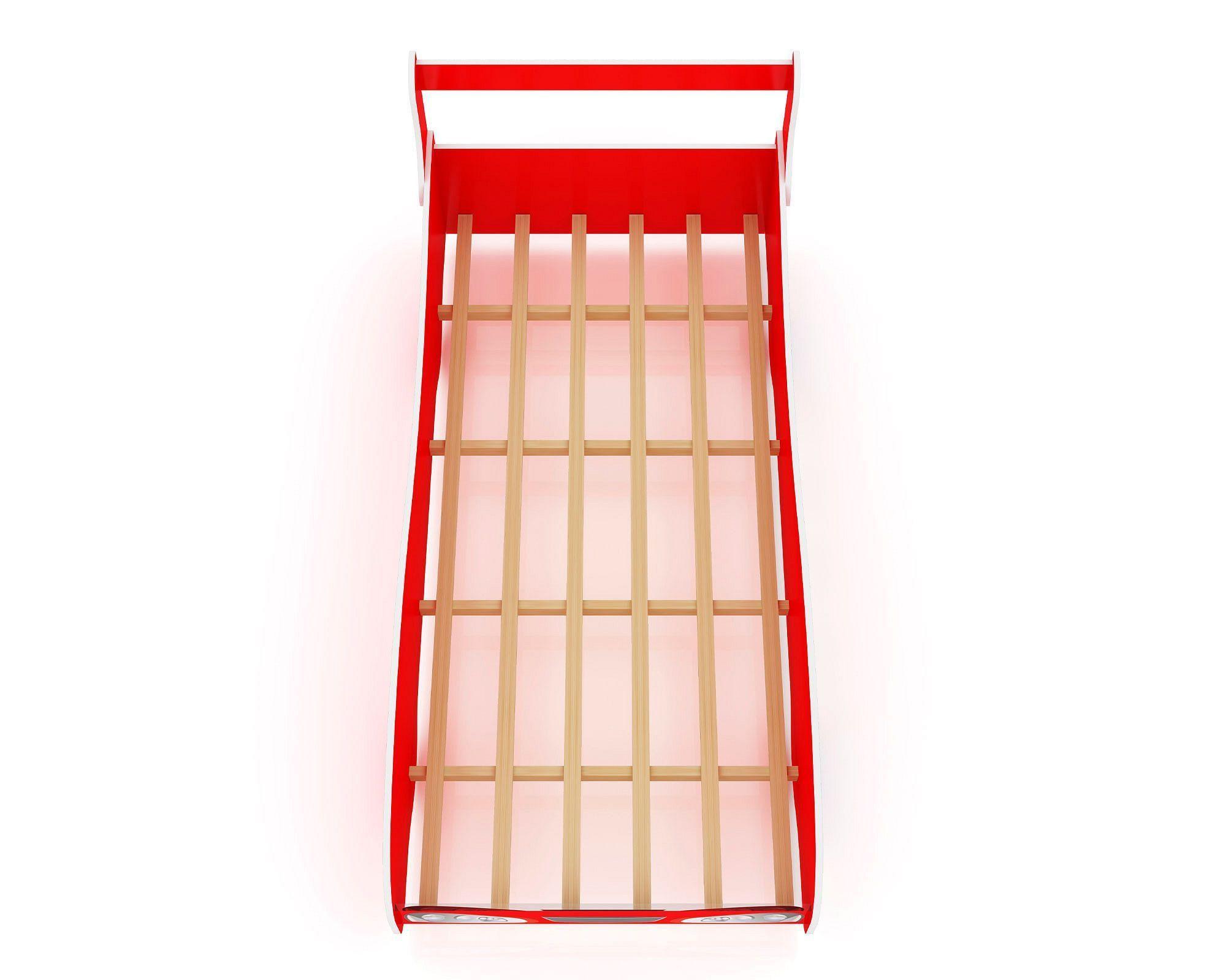 Cama infantil 1 plaza auto rally rojo M+Design-4