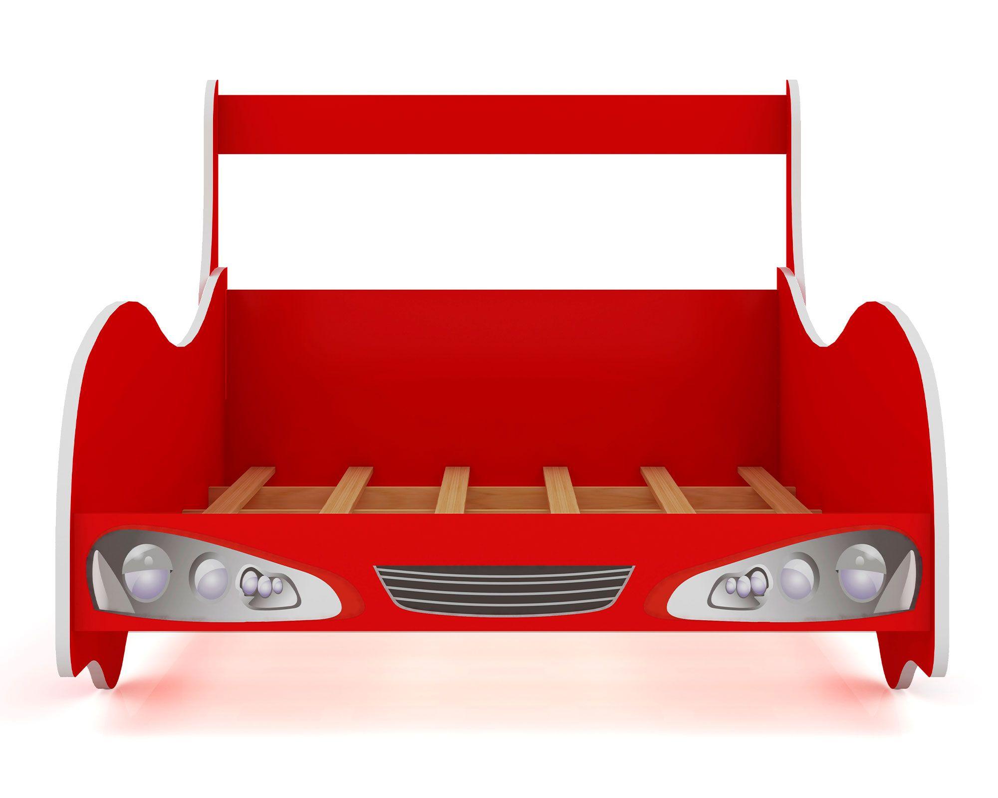 Cama infantil 1 plaza auto rally rojo M+Design-2