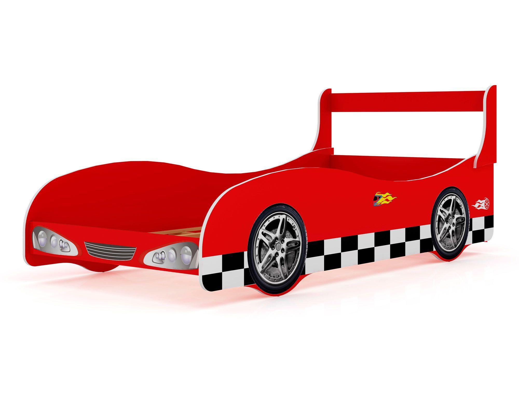 Cama infantil 1 plaza auto rally rojo M+Design-1