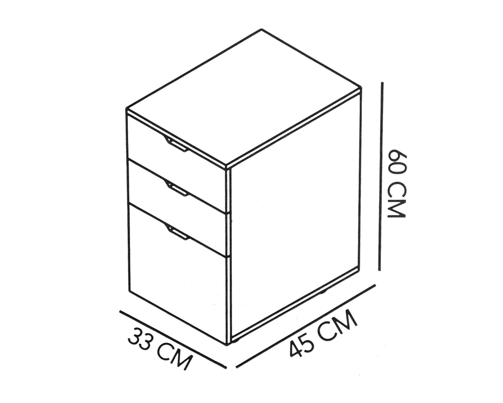 Cajonera 3 cajones blanco M+Design-4