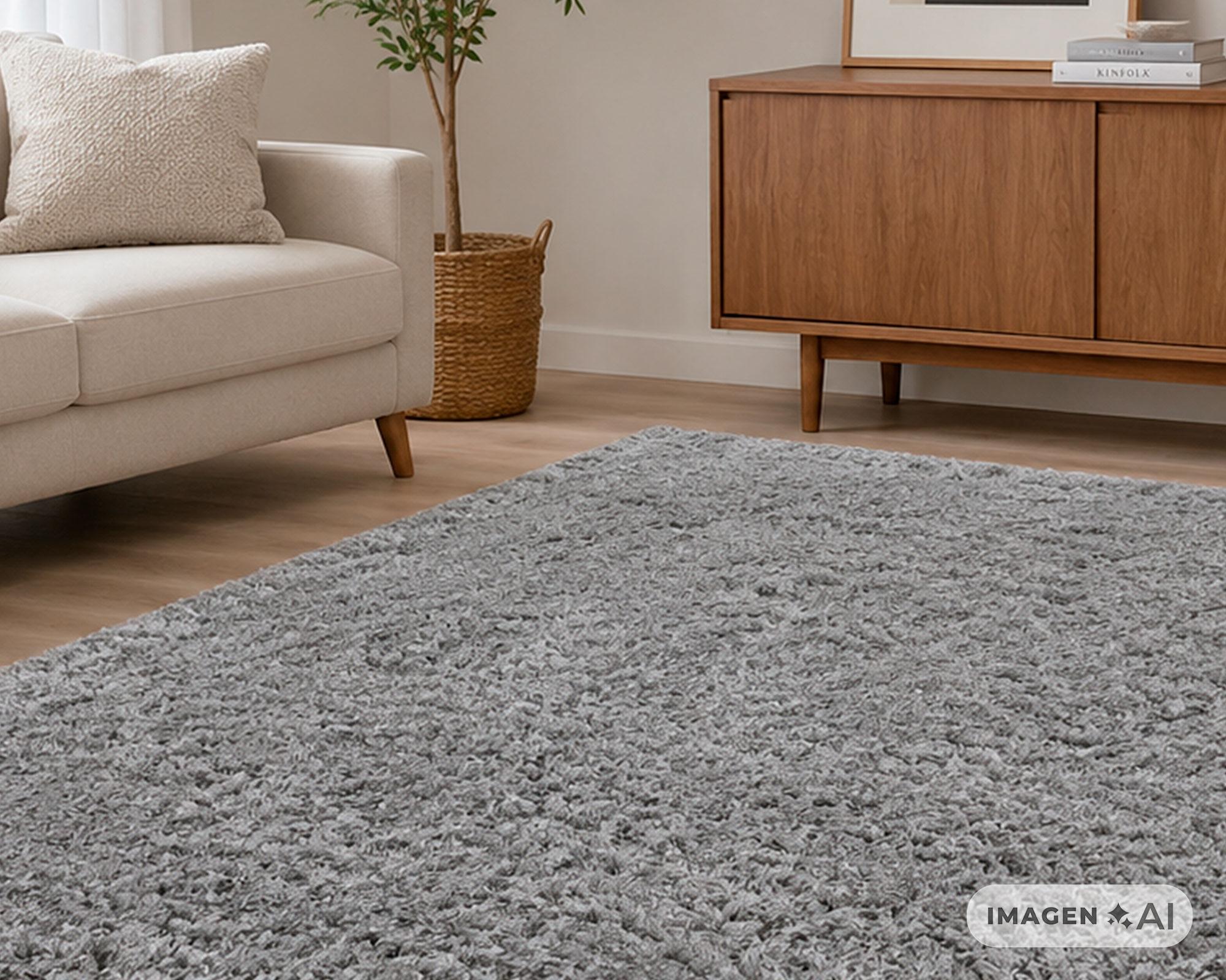 Alfombra shaggy 120x180 cm Serene econo silver-1
