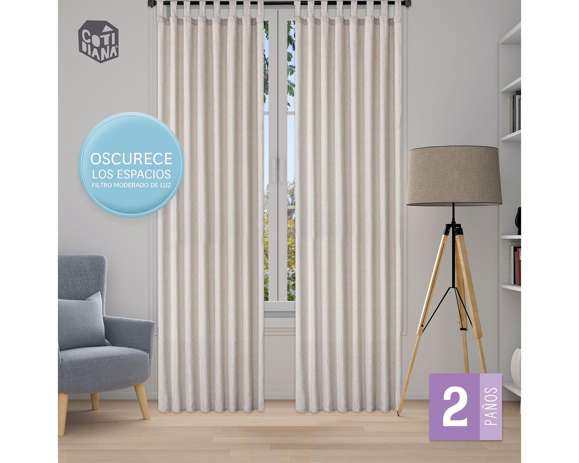 Cortina 140x230 cm beige Cotidiana.-3