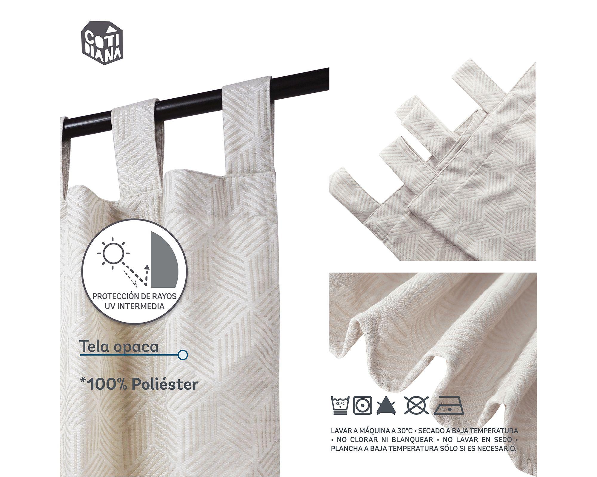 Cortina 140x230 cm beige Cotidiana.-6