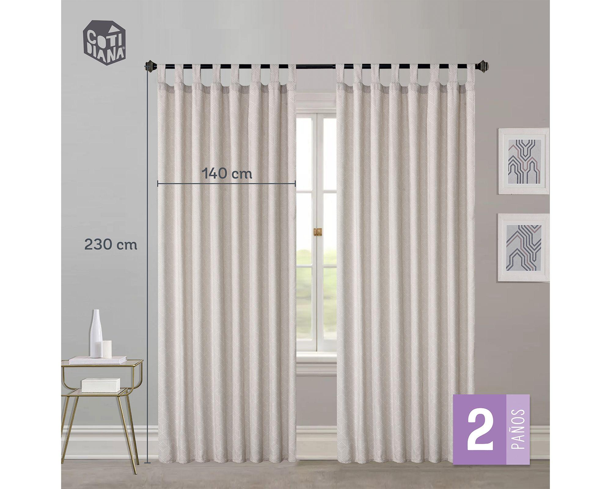 Cortina 140x230 cm beige Cotidiana.-5