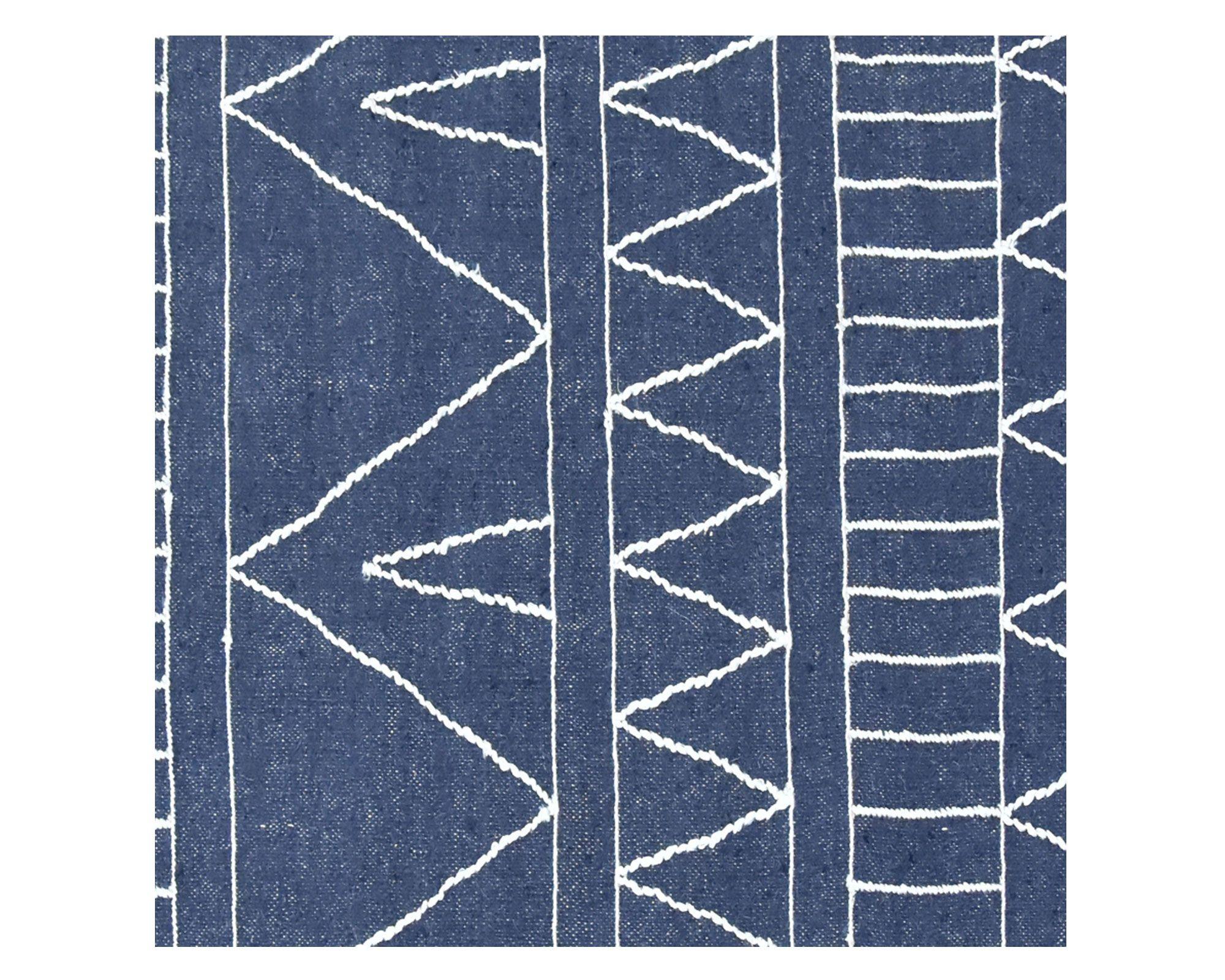 Alfombra 120x180 cm Líneas azul/blanco Cotidiana-1