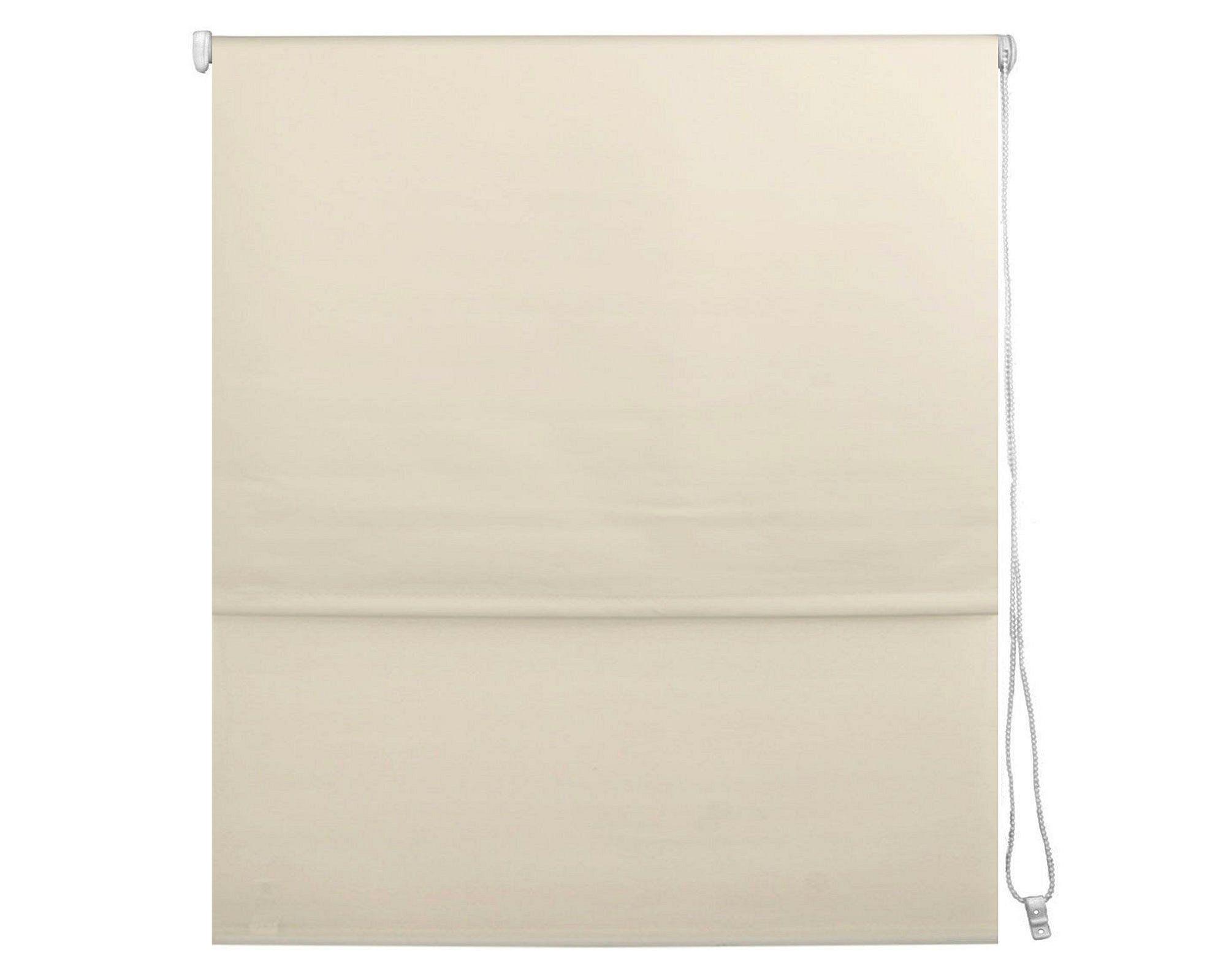 Cortina roller doble blackout 80x165 cm liso beige Cotidiana-0