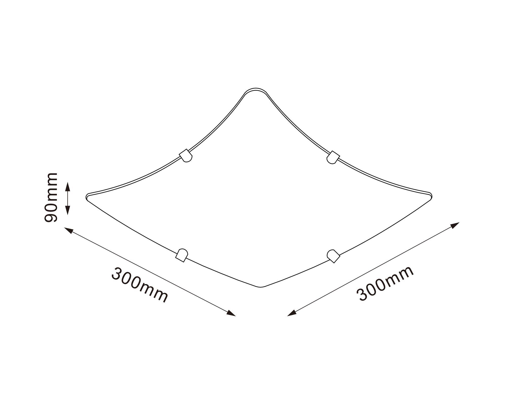 Plafón 2L E27 Cuadrado blanco Abitare-5